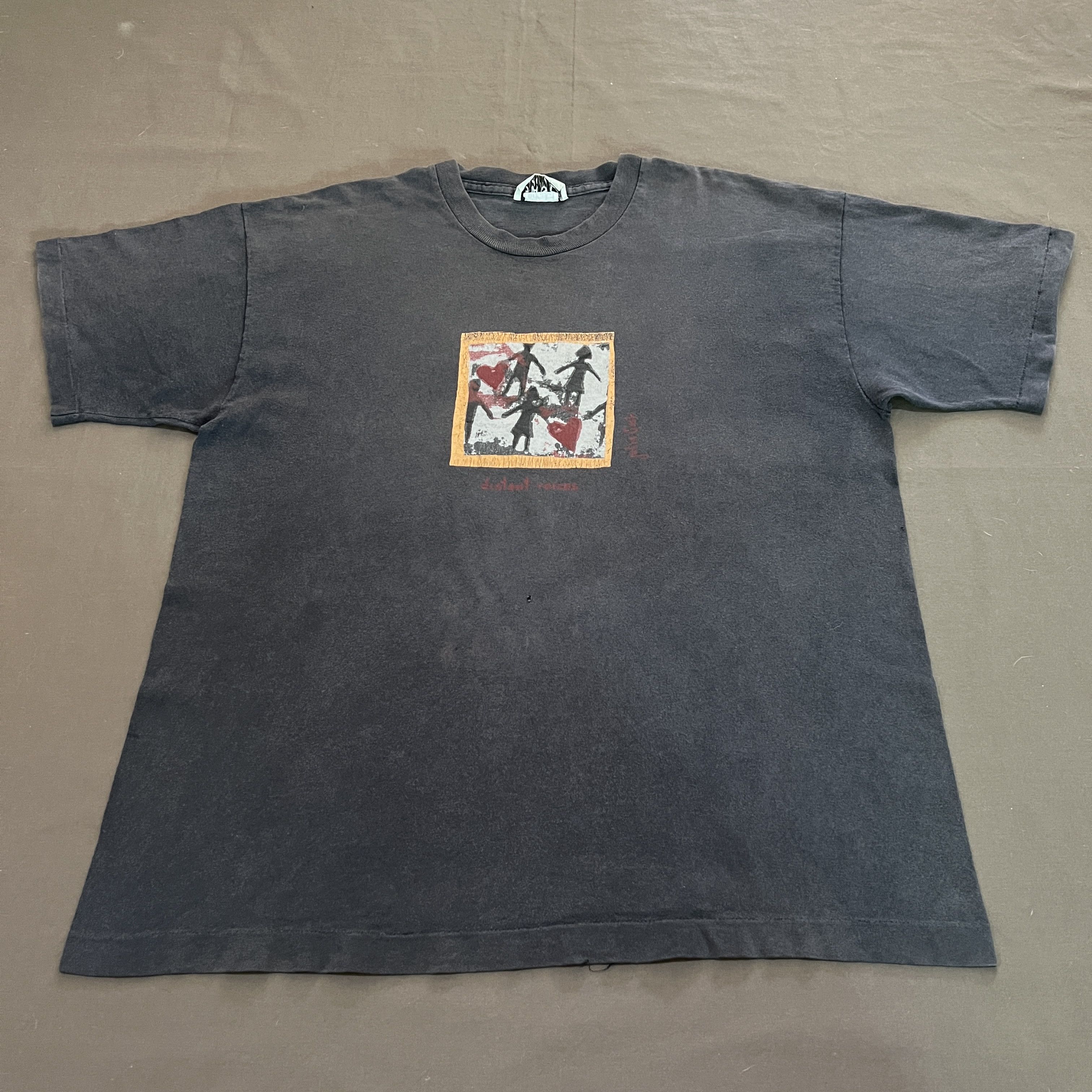 Vintage 90s distant voices artwork Julia Gash Tee XL Faded
