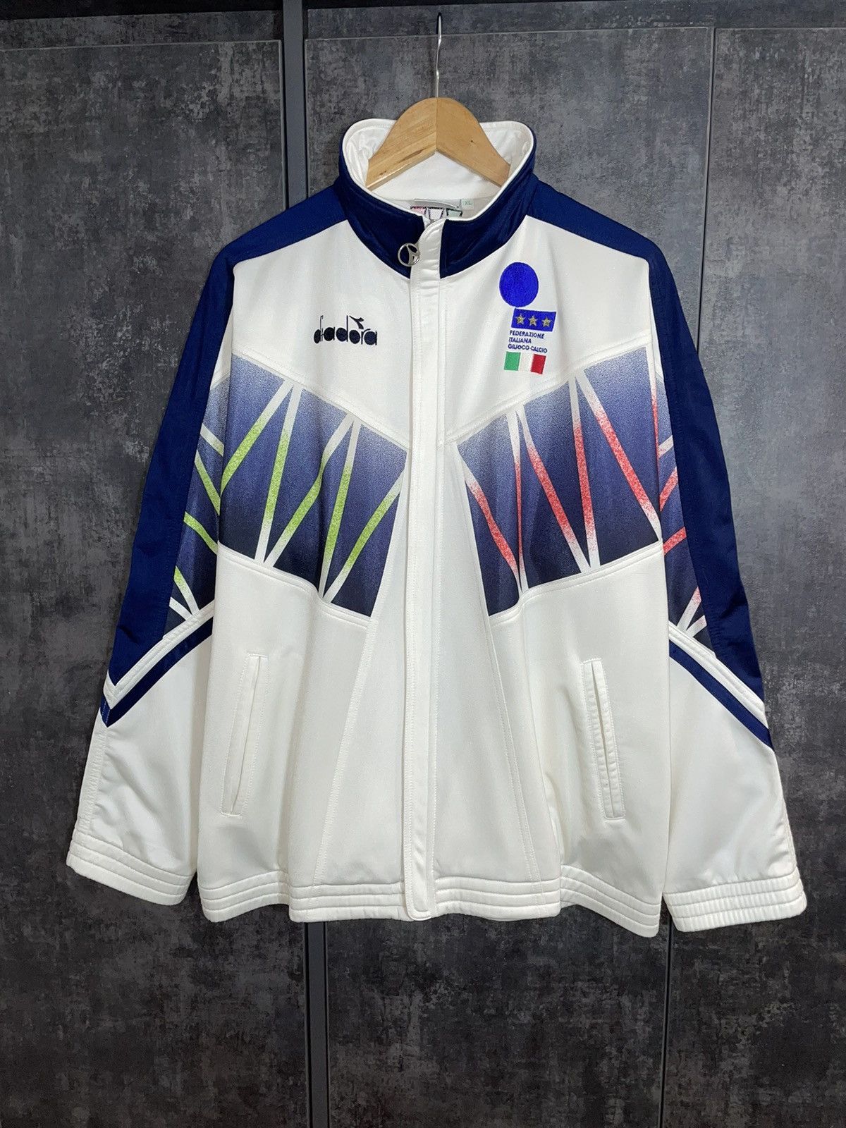 Vintage Crazy Vintage 1994 Diadora Italy Zip Track Jacket Rare Y3 Size US XL / EU 56 / 4 - 5 Thumbnail
