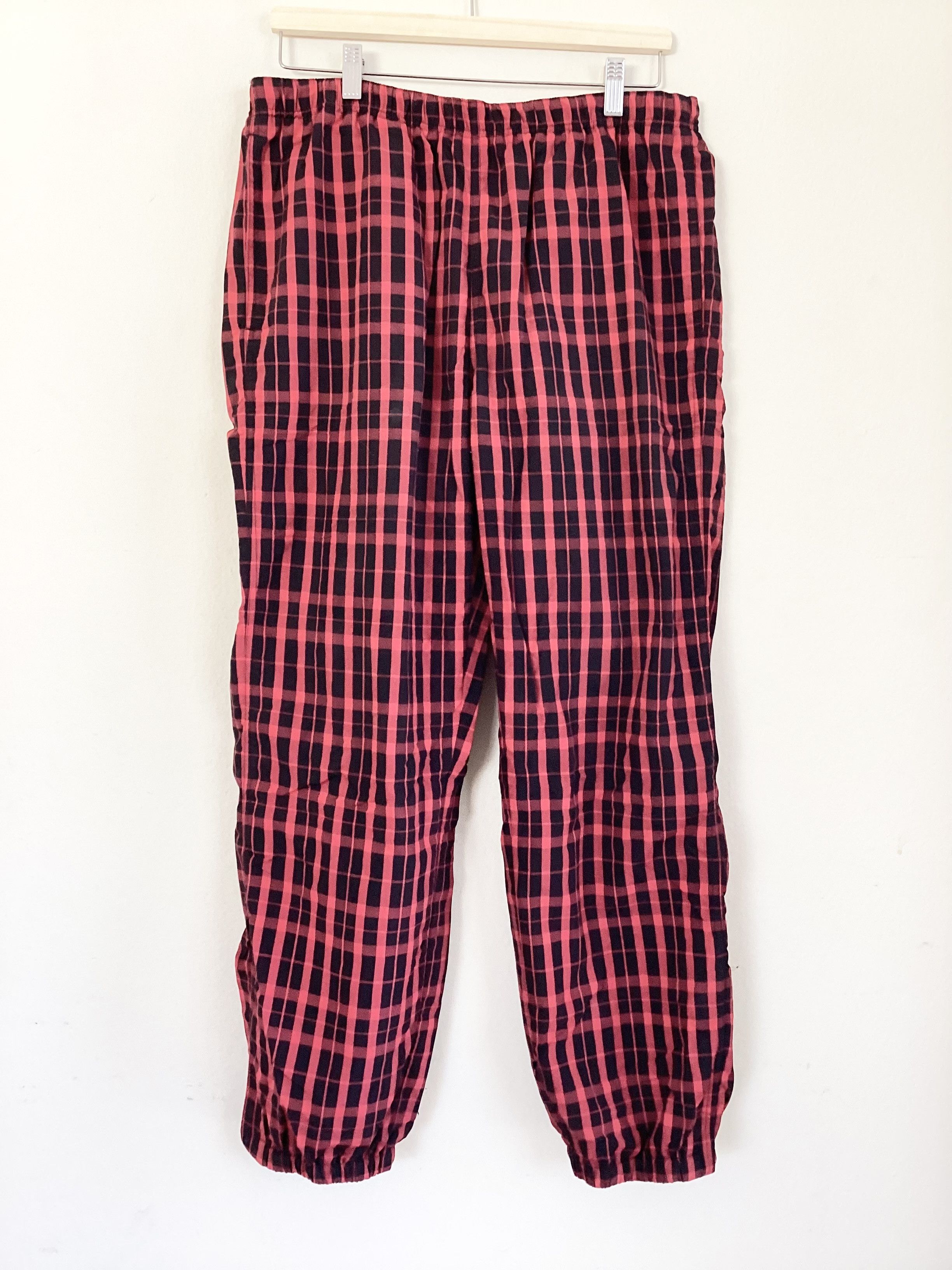 Supreme (M)Supreme Nylon Plaid Track Pant Red Plaid 2018FW Size US 32 / EU 48 - 1 Thumbnail