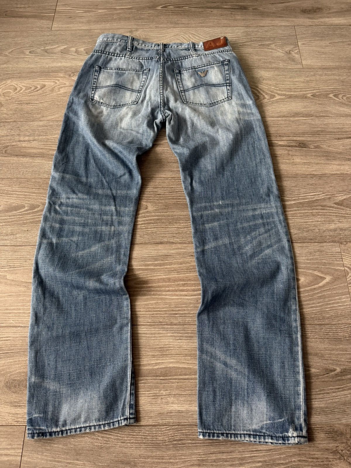 Armani Vintage Armani Jeans Avant Garde Opium Y2k White Jeans Size US 33 - 8 Thumbnail