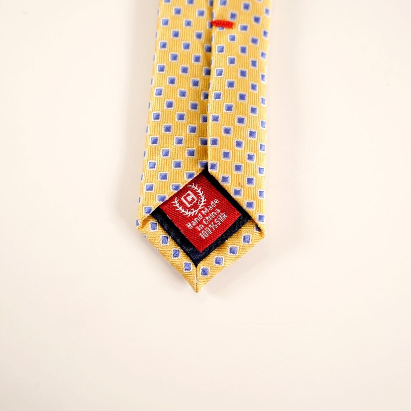 Chaps Chaps Yellow Blue Geometric Woven Silk Tie Size ONE SIZE - 5 Thumbnail