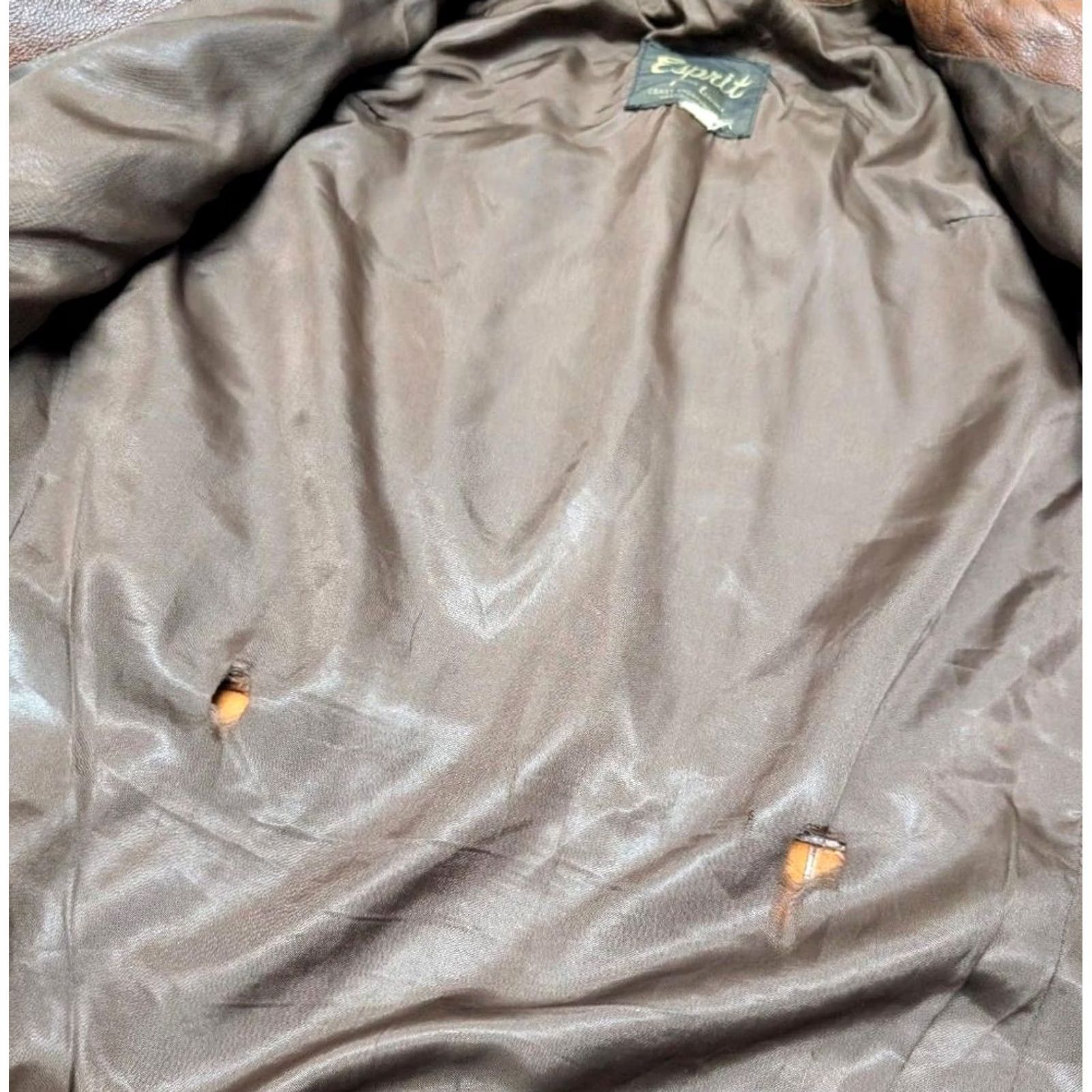 Esprit VINTAGE Buckskin brown leather coat BUCKSKIN 42 M East West Hippie Boho Mens Leather Coat West East West 1970s Size US M / EU 48-50 / 2 - 6 Thumbnail