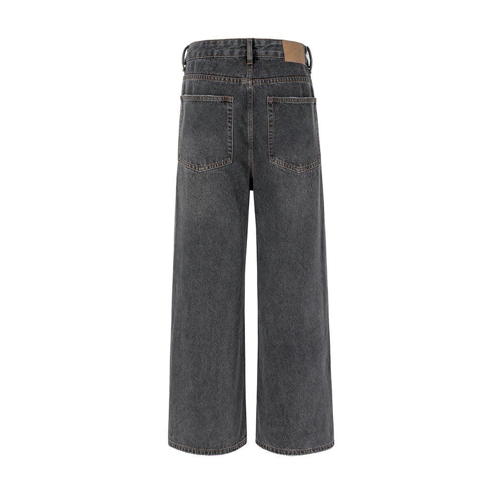 Jean Washed Distressed Baggy Jeans Ripped Denim Size US 34 / EU 50 - 3 Thumbnail