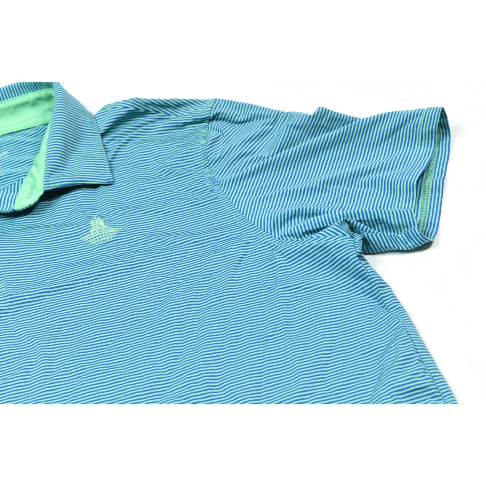 Southern Tide Southern Tide Polo Shirt XL Blue Striped Short Sleeve Stretch Logo Vintage: No Size US XL / EU 56 / 4 - 4 Thumbnail
