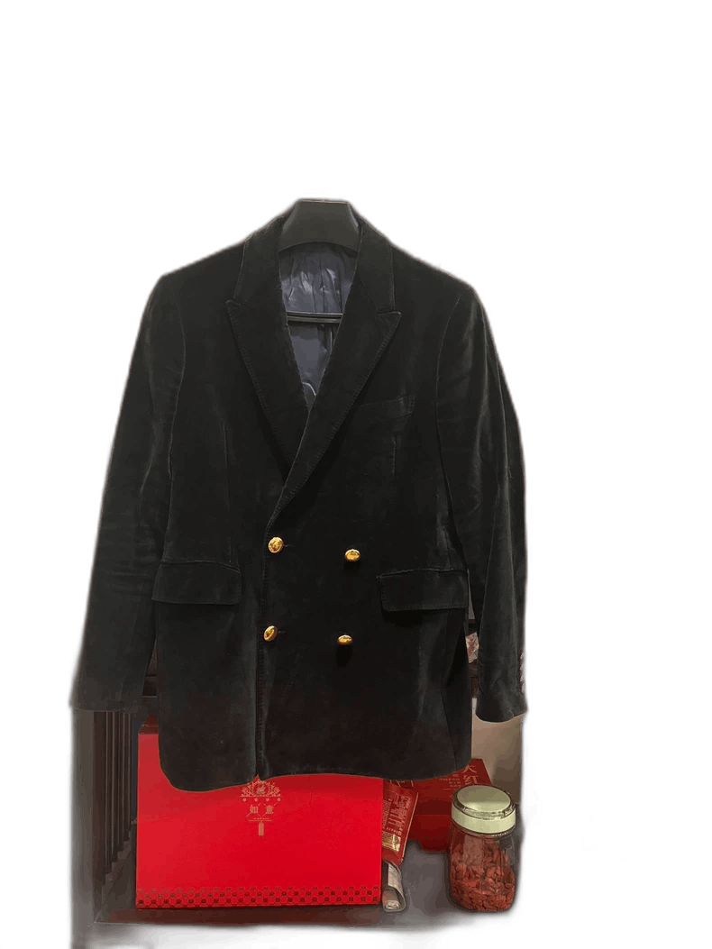 Burberry Burberry Velvet Double-Breasted Suit Jacket Size US L / EU 52-54 / 3 - 1 Thumbnail