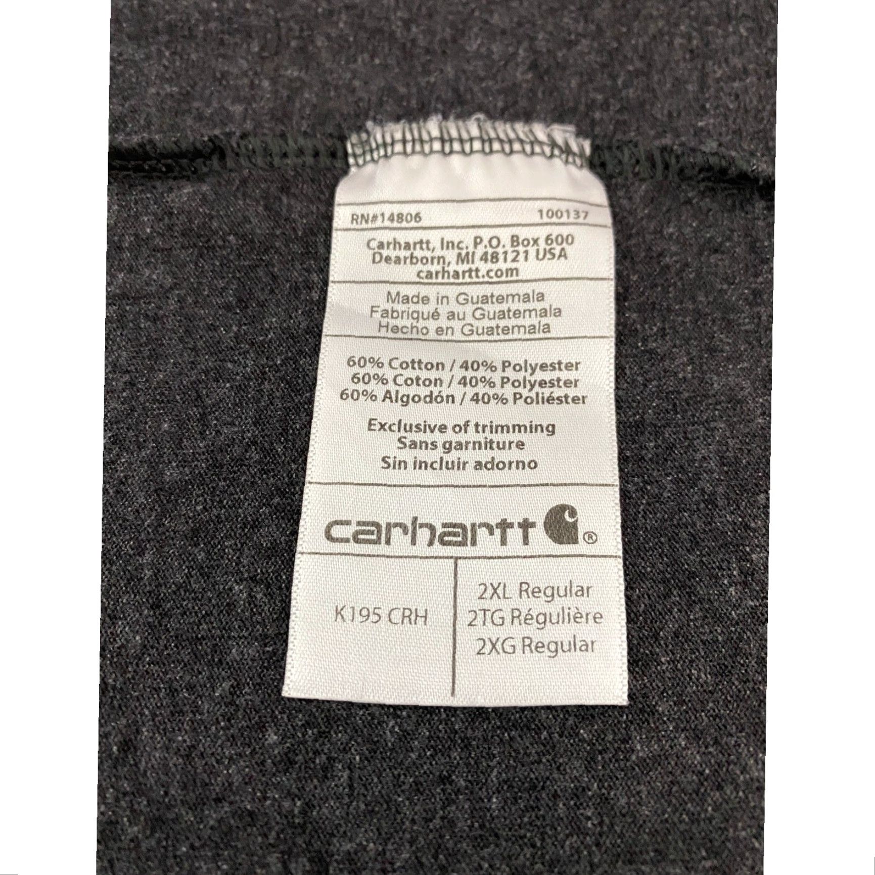 Carhartt Carhartt T-Shirt Men's 2XL Gray Short Sleeve Crew Neck Heavyweight Logo Graphic Regular Fit - Classic, Outdoor, Workwear Size US XXL / EU 58 / 5 - 5 Thumbnail