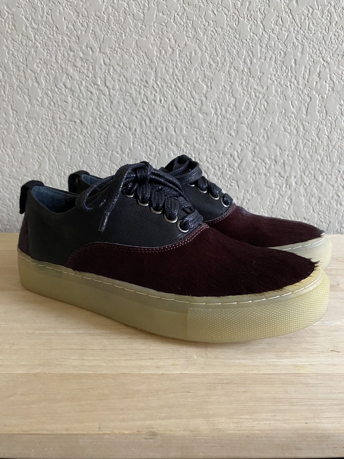 Silent By Damir Doma Silent Damir Doma Ferina Leather Pony Hair Low Top Sneaker Size US 6 / IT 36 - 1 Thumbnail