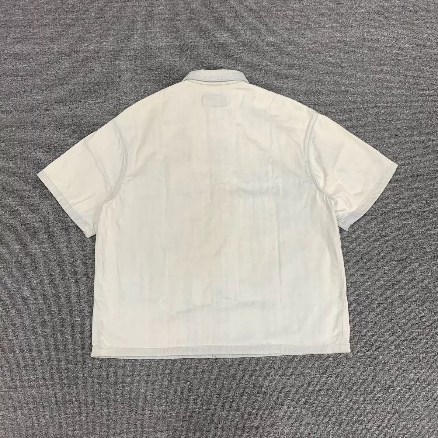 Prada Prada White Washed Denim Short Sleeve L Tri Logo Size US L / EU 52-54 / 3 - 2 Thumbnail