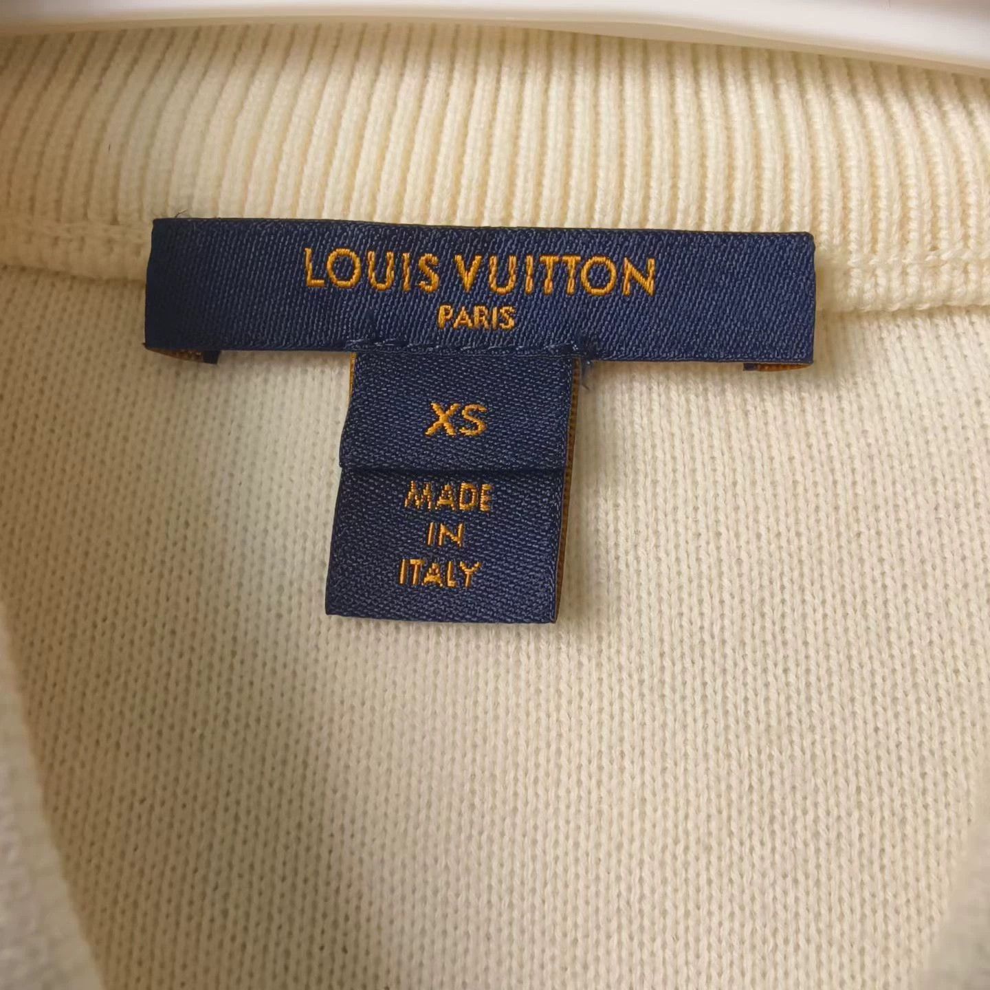 Louis Vuitton LV Ivory Wool 7/8 Sleeve Zipped Stripe Baseball Jacket XS Size US XS / EU 42 / 0 - 3 Thumbnail