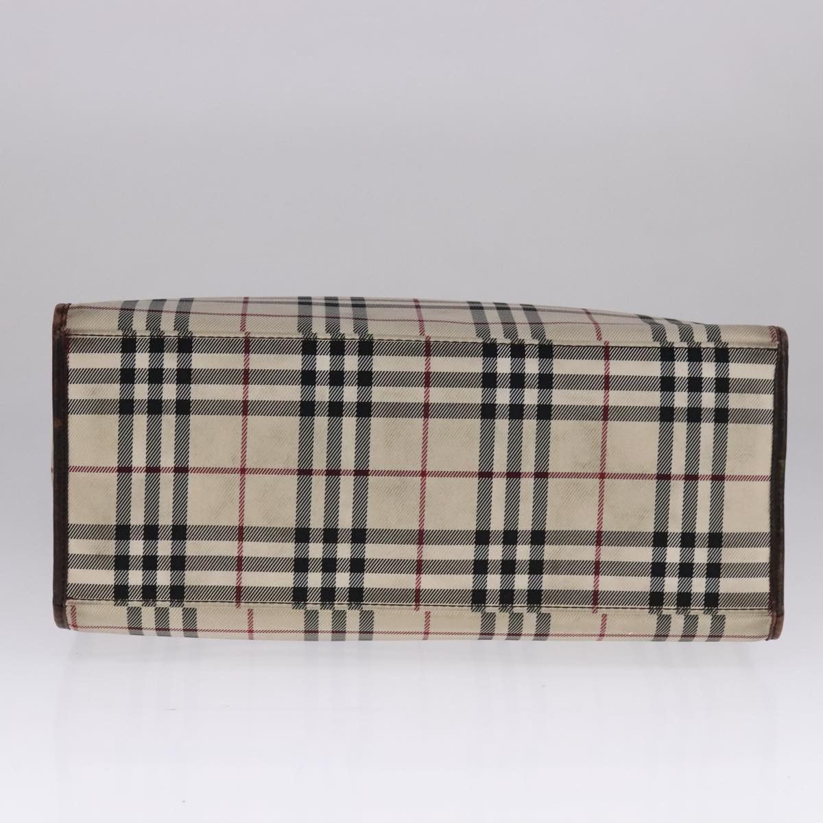 Burberry Burberry Nova Check Hand Bag Canvas Leather Beige Brown Size ONE SIZE - 9 Thumbnail