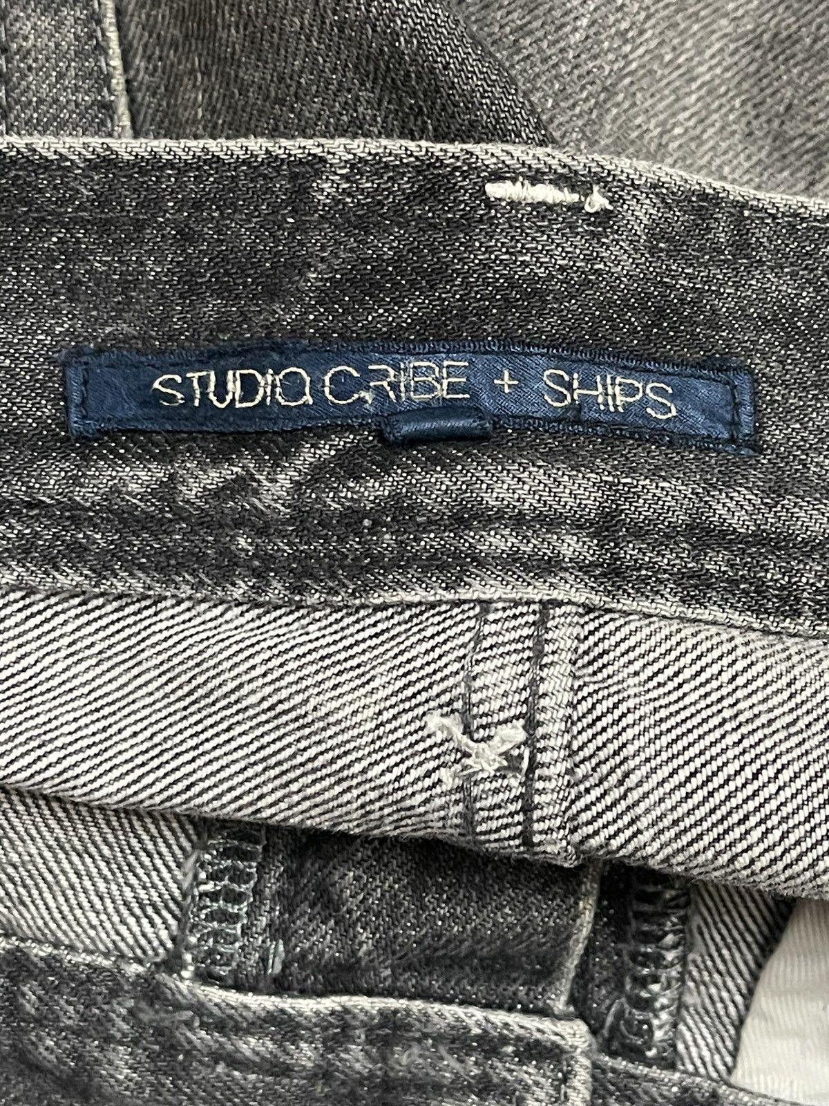 Studio D'Artisan Vintage Japan Studio Oribe Faded Wash Distress Loose Jeans Size US 35 - 10 Thumbnail
