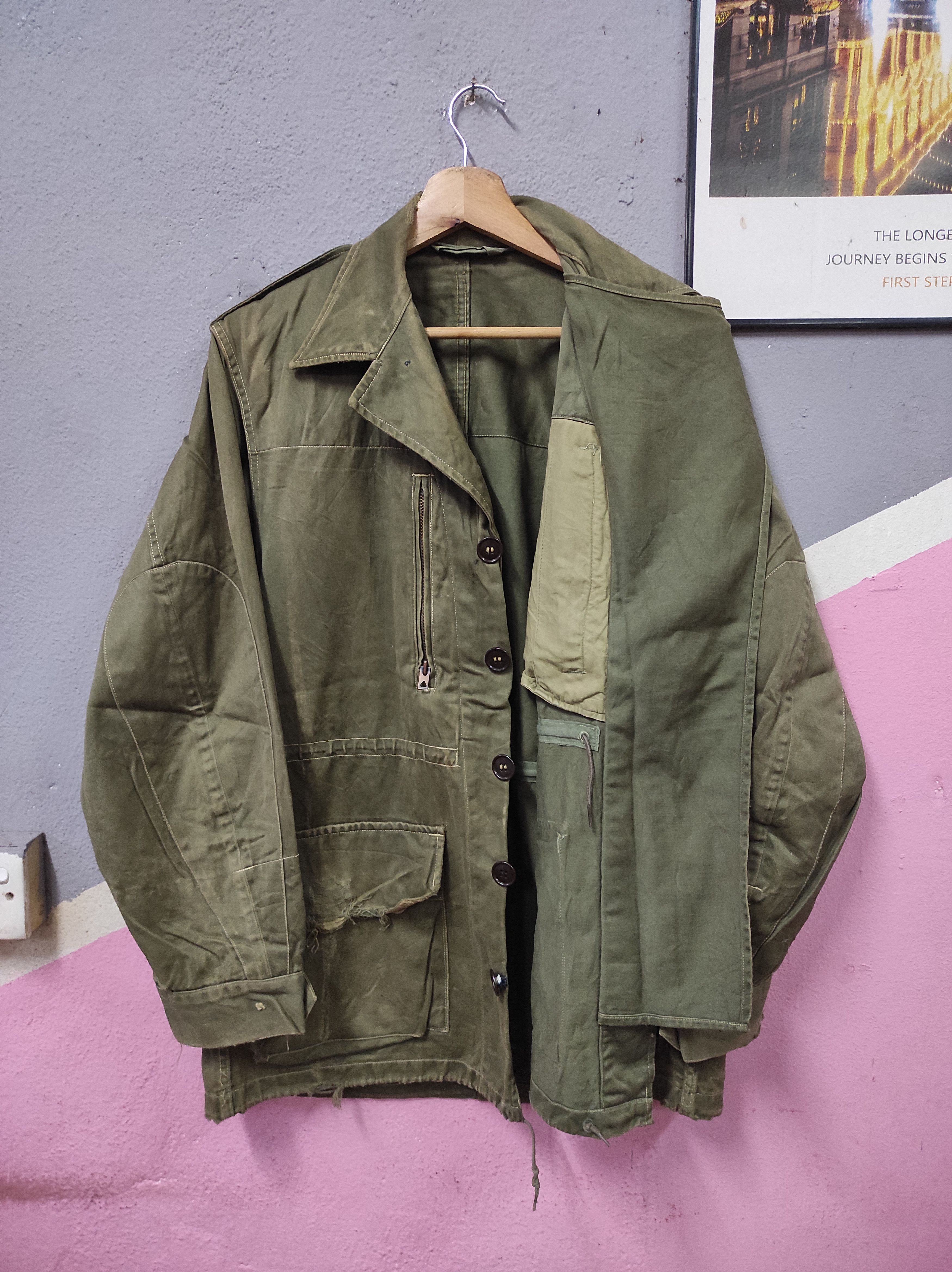 Vintage COVETRA MERVILLE 1965 VTG 60'S UNIFORM JACKET DISTRESSED Size US M / EU 48-50 / 2 - 1 Thumbnail