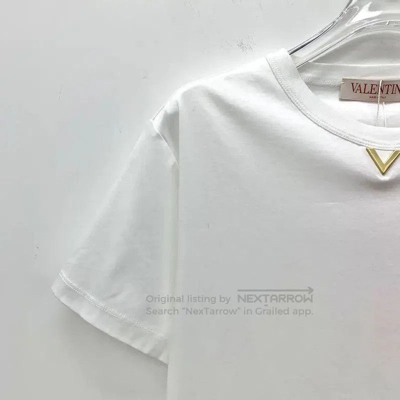 Valentino Valentino White Cotton T-Shirt for Women . Size M / US 6-8 / IT 42-44 - 3 Thumbnail