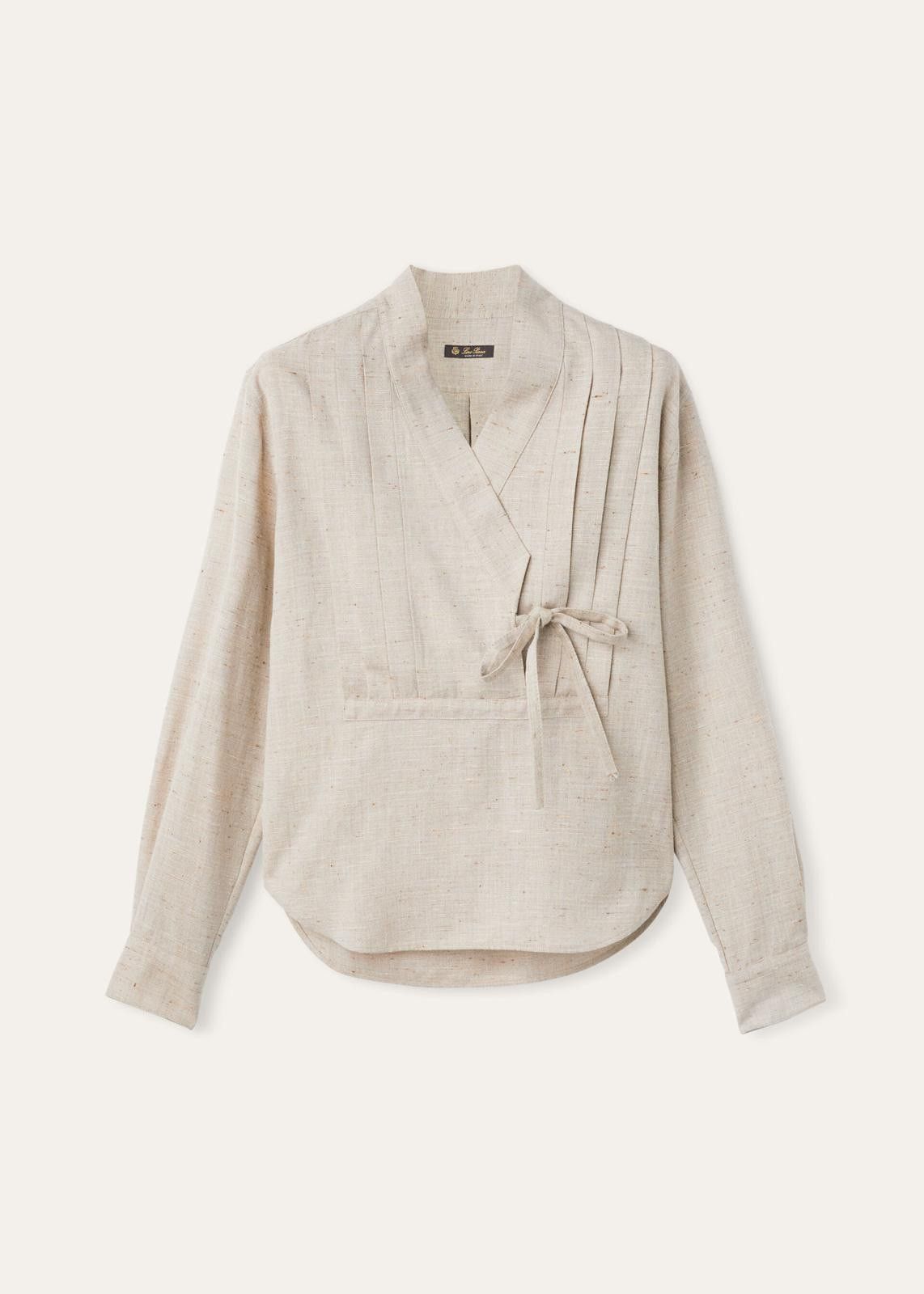 Loro Piana o1srvl11e0425 FAN6579 Shirt in Beige Size L / US 10 / IT 46 - 1 Thumbnail
