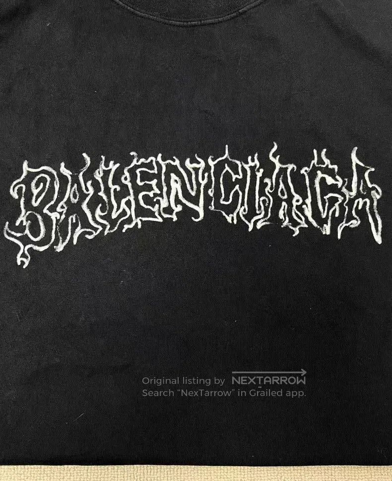 Balenciaga Balenciaga Washed Out Letter Printed Short Sleeve T-Shirt Size US M / EU 48-50 / 2 - 3 Thumbnail