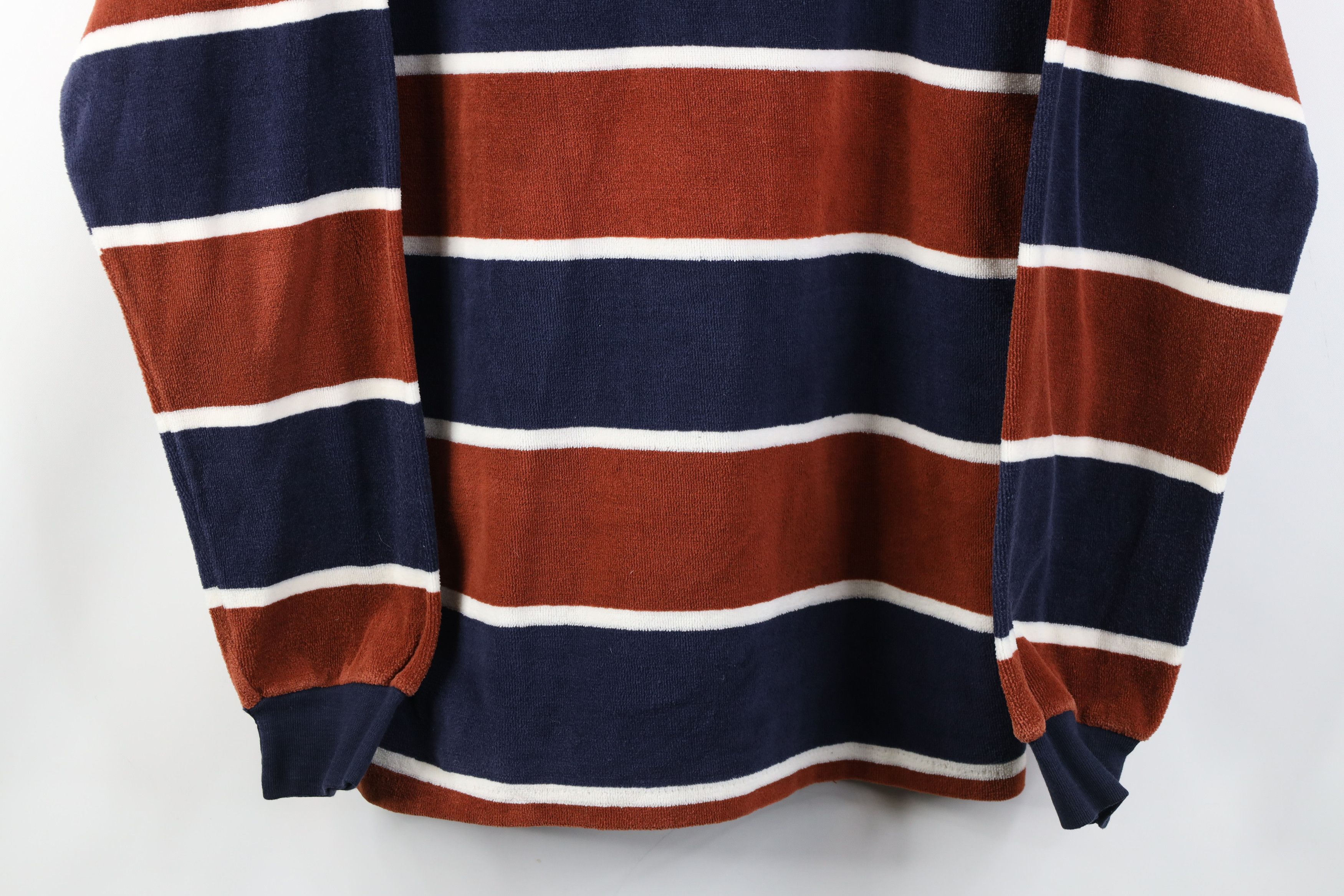 Vintage Vintage 70s Streetwear Terry Cloth Long Sleeve Rugby Polo Size US L / EU 52-54 / 3 - 3 Thumbnail