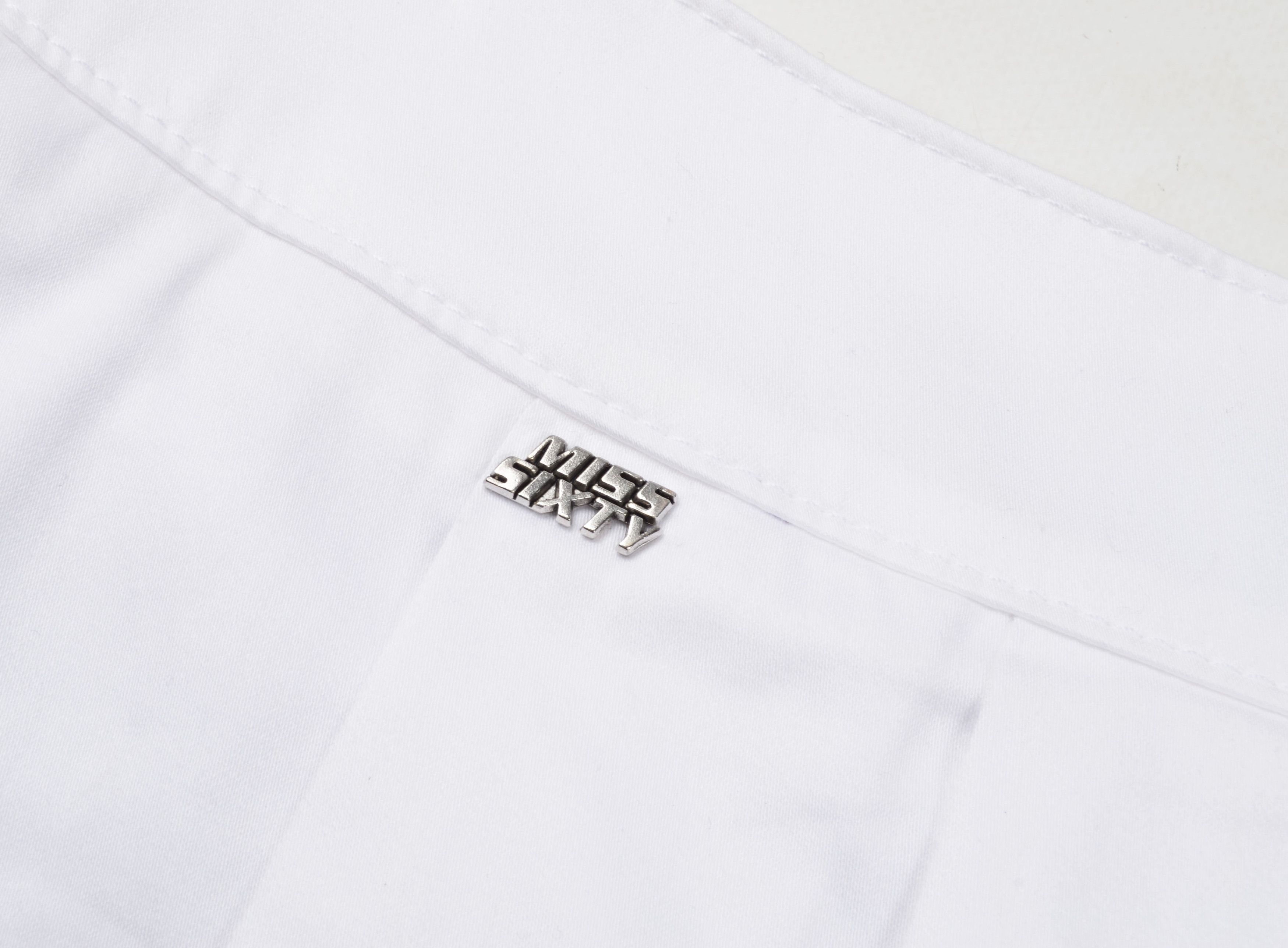 Miss Sixty × Vintage Miss Sixty Y2K Hot White Micro Skirt with Pants Skort Size 32" / US 10 / IT 46 - 6 Thumbnail