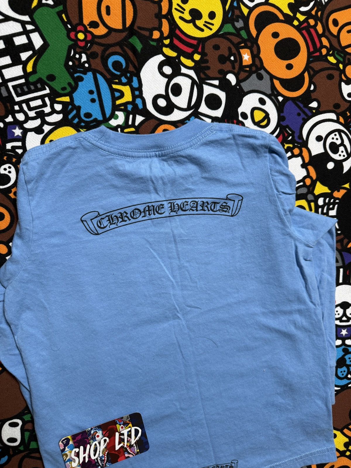 Chrome Hearts Chrome Hearts Boys Blue Scroll Long Sleeve Tee Size US XXS / EU 40 - 13 Thumbnail