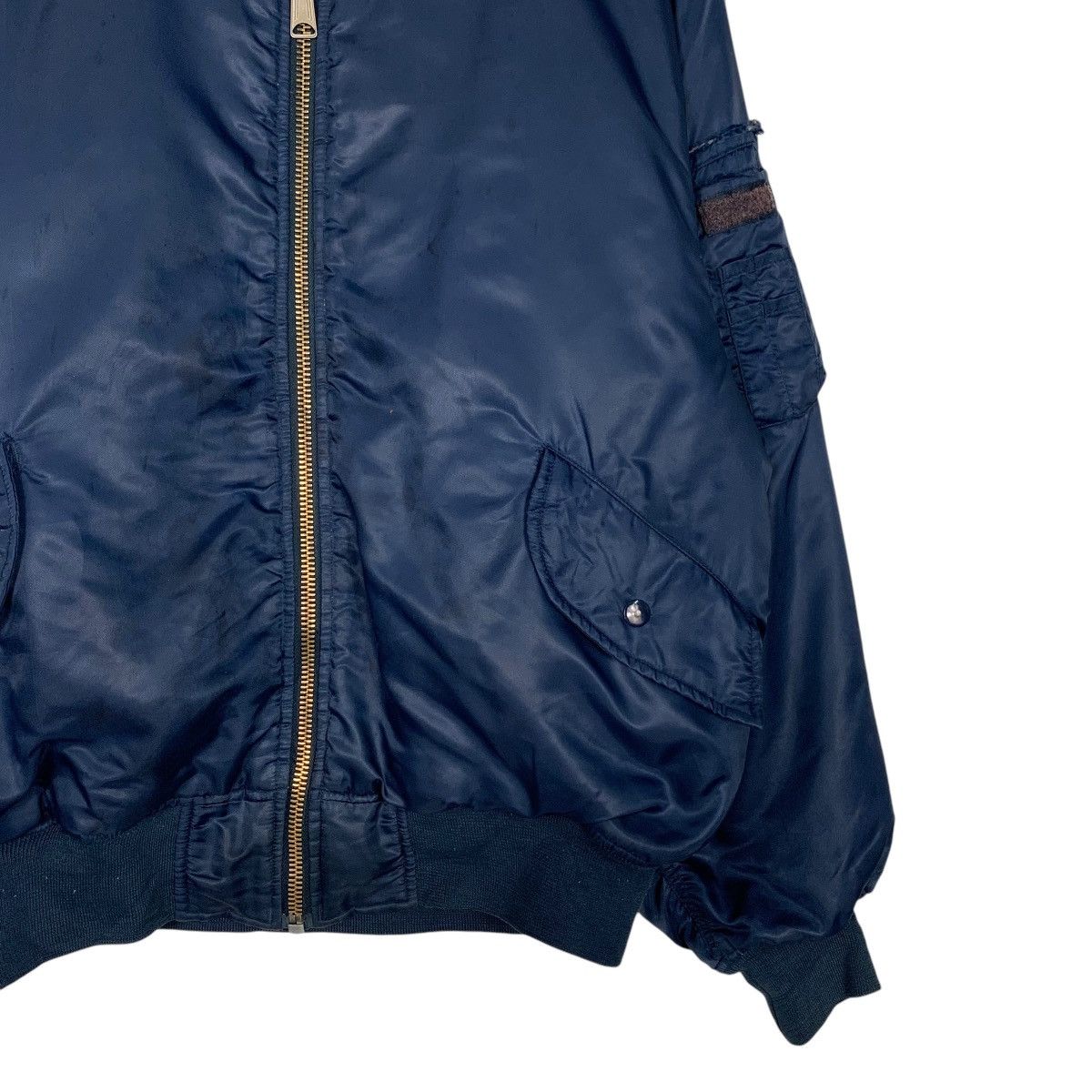Vintage Vintage 90's Blue Bomber Jacket #2508-C113 Size US L / EU 52-54 / 3 - 4 Thumbnail