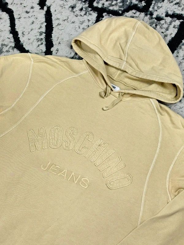 Moschino Moschino beige yellow hoodie XL logo Size US XL / EU 56 / 4 - 3 Thumbnail