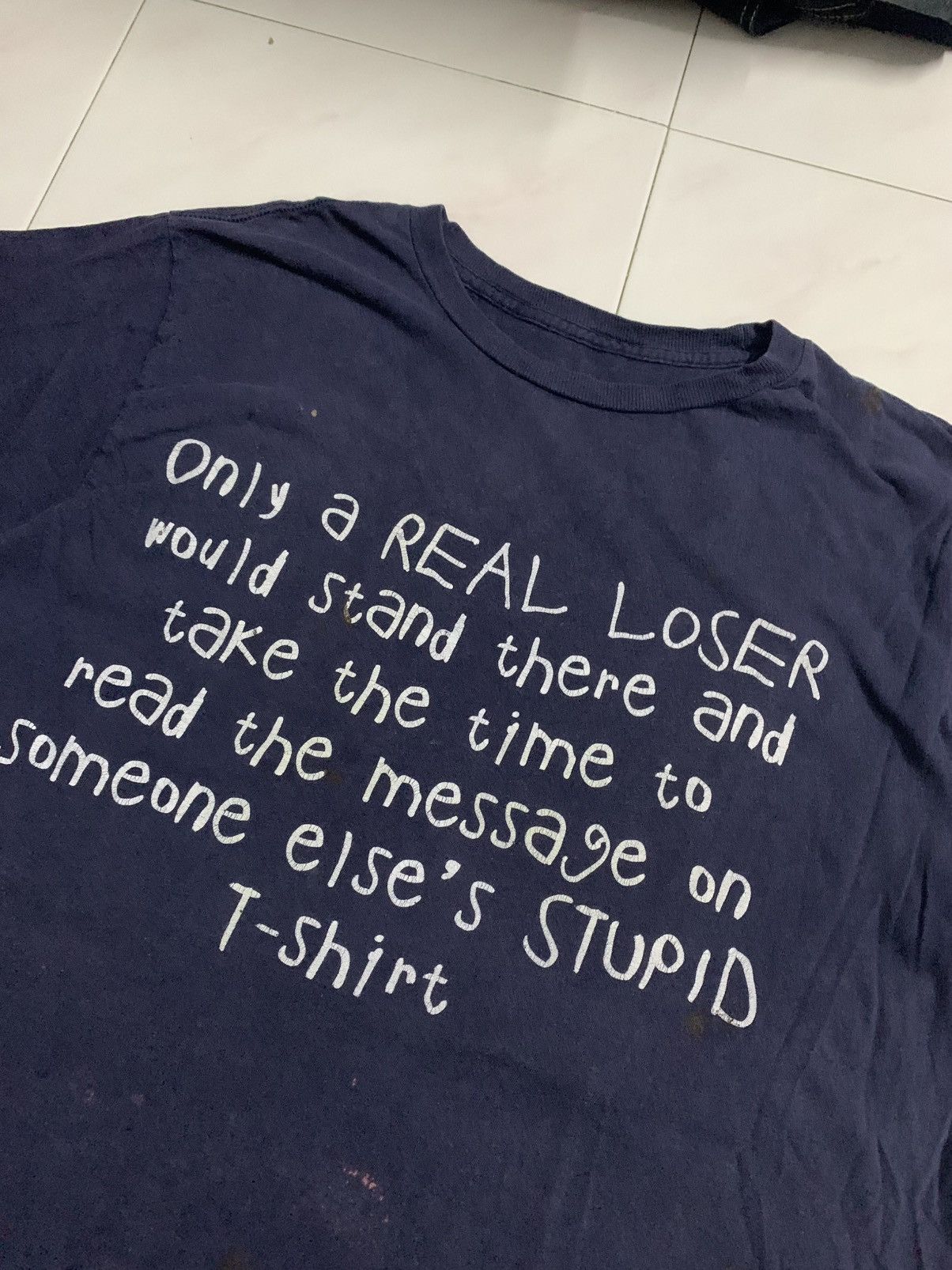 Vintage Crazy 2000s Trash Talk Font Text Hardcore Emo Punk T Shirt Size US L / EU 52-54 / 3 - 2 Thumbnail