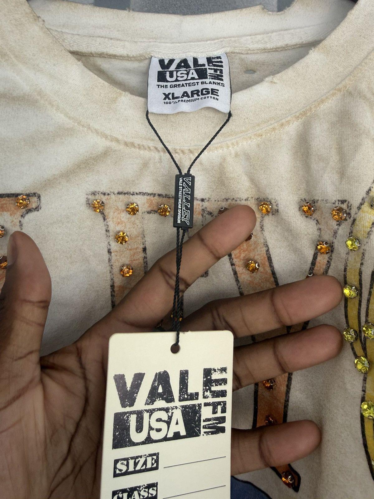 Vale Vale Forever Thunder Cross Bling Tee 'Dirt/White' Size US XL / EU 56 / 4 - 3 Thumbnail