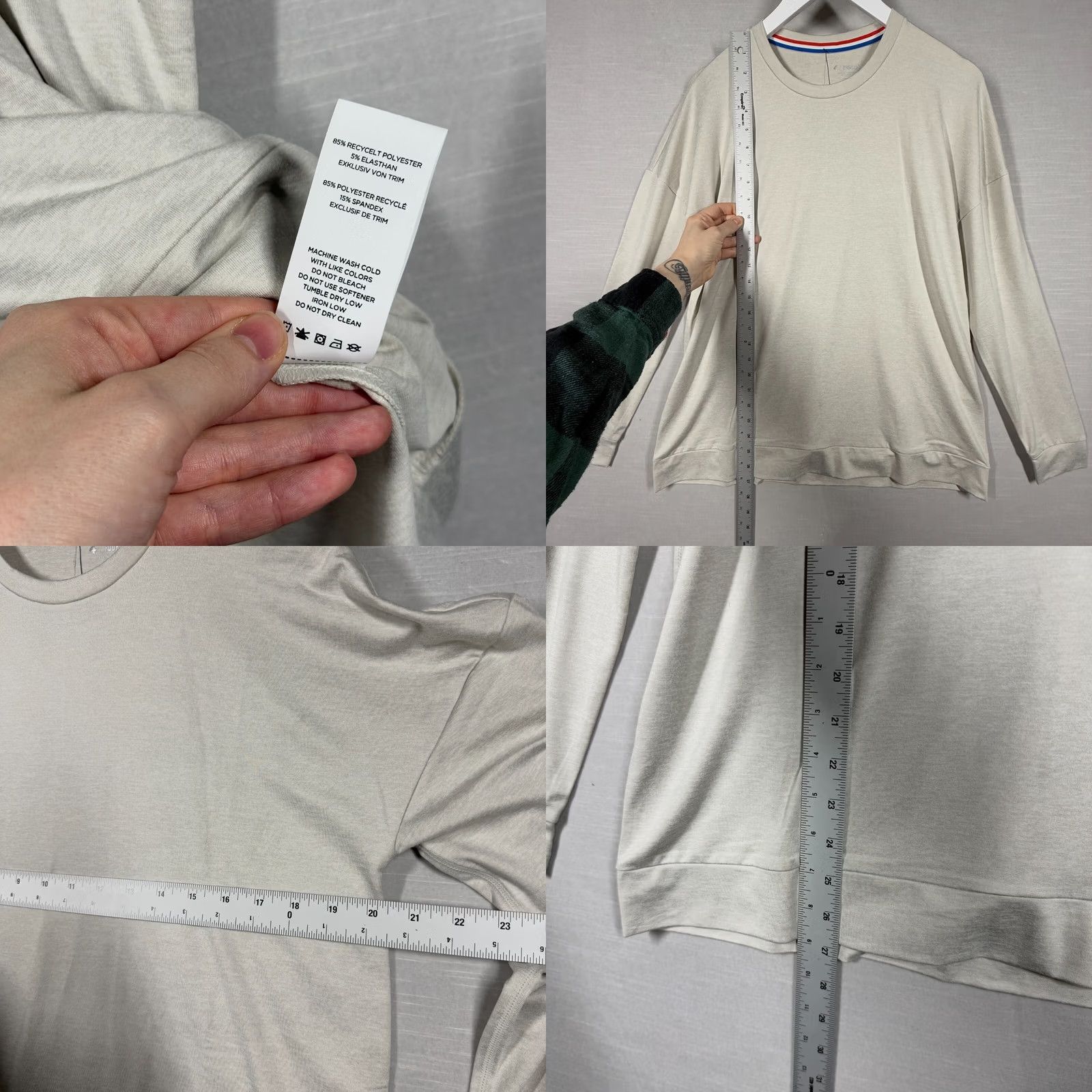 Vintage Fourlaps Shirt Womens Small Oatmeal Heather Stratus Thermoregulating Athletic Shirt Womens Small Beige Polyester Spandex Athletic Womens Mens Girls Size S / US 4 / IT 40 - 8 Thumbnail