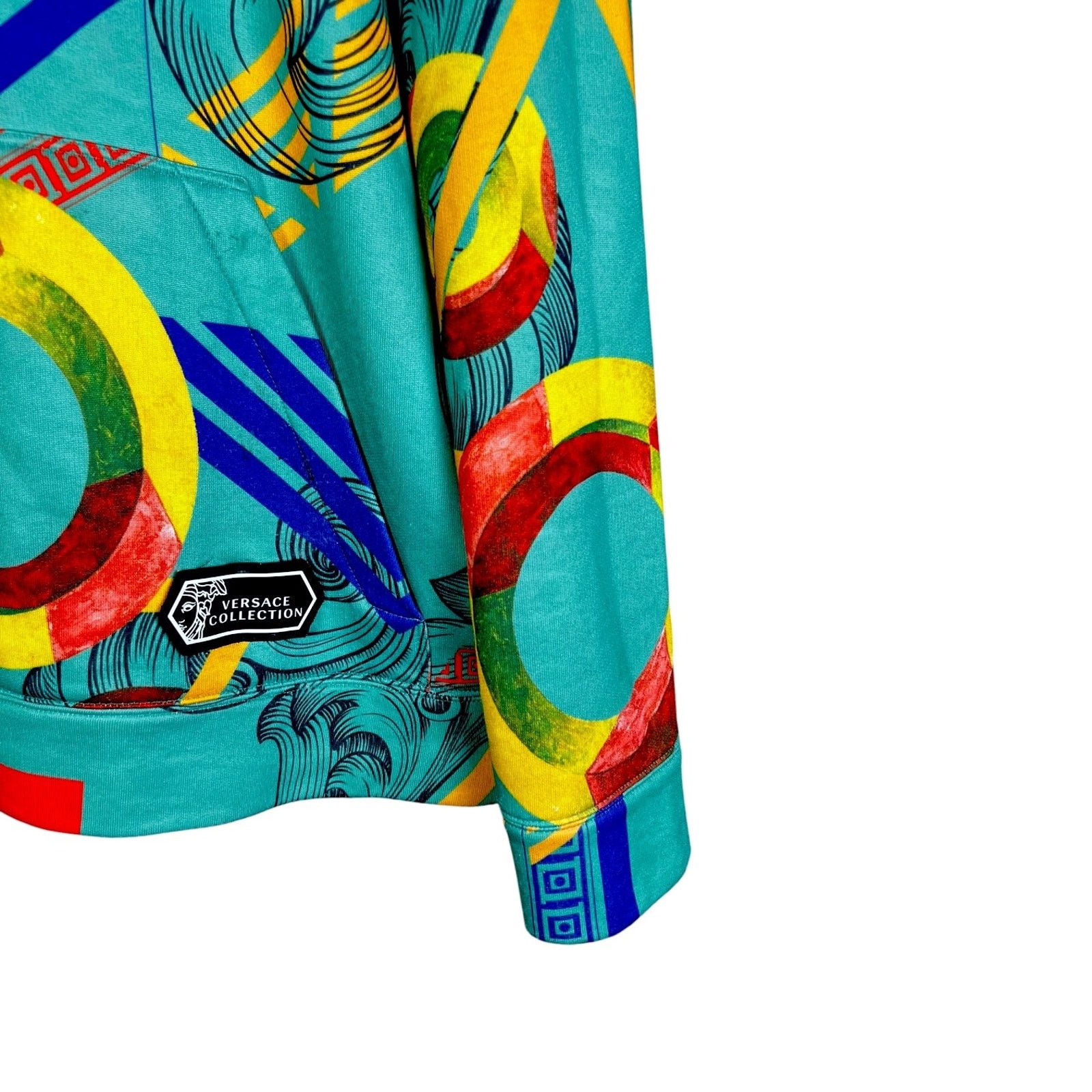 Versace Versace Collection Mens Greca Green Double Drawstring Hoodie Size US XL / EU 56 / 4 - 4 Thumbnail