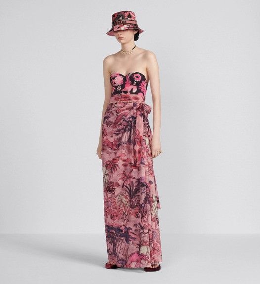 Dior o1w1db10225 Long Wrap Skirt in Multicolor Size 28" / US 6 / IT 42 - 4 Thumbnail