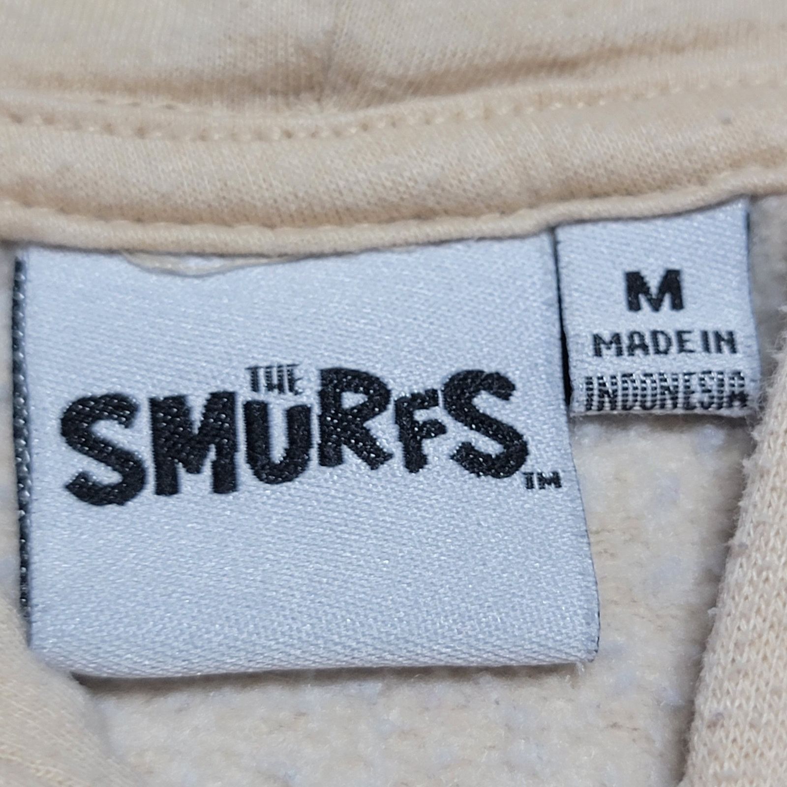 Other Smurfs LS Beige Unisex Hoodie Snooze Smurf - Size Medium Size M / US 6-8 / IT 42-44 - 8 Thumbnail