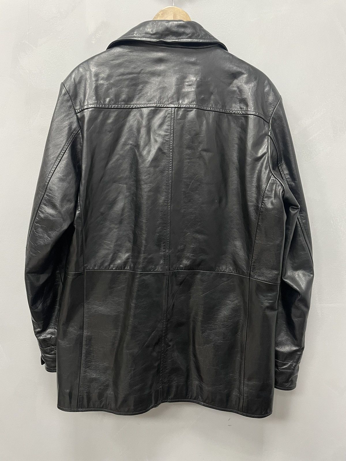 Leather × NFL Vintage Black Leather Coat I REDSKINS Japanese Brand Size US M / EU 48-50 / 2 - 13 Thumbnail