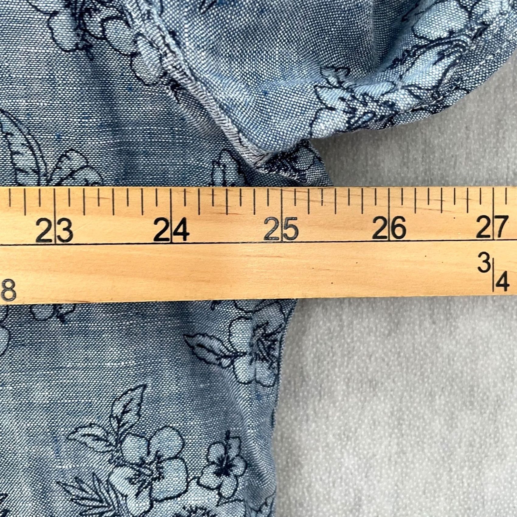 Frank & Eileen Frank & Eileen Shirt Adult 2XL Blue Floral Linen Paul Button Up Italian Fabric Size US XXL / EU 58 / 5 - 7 Thumbnail
