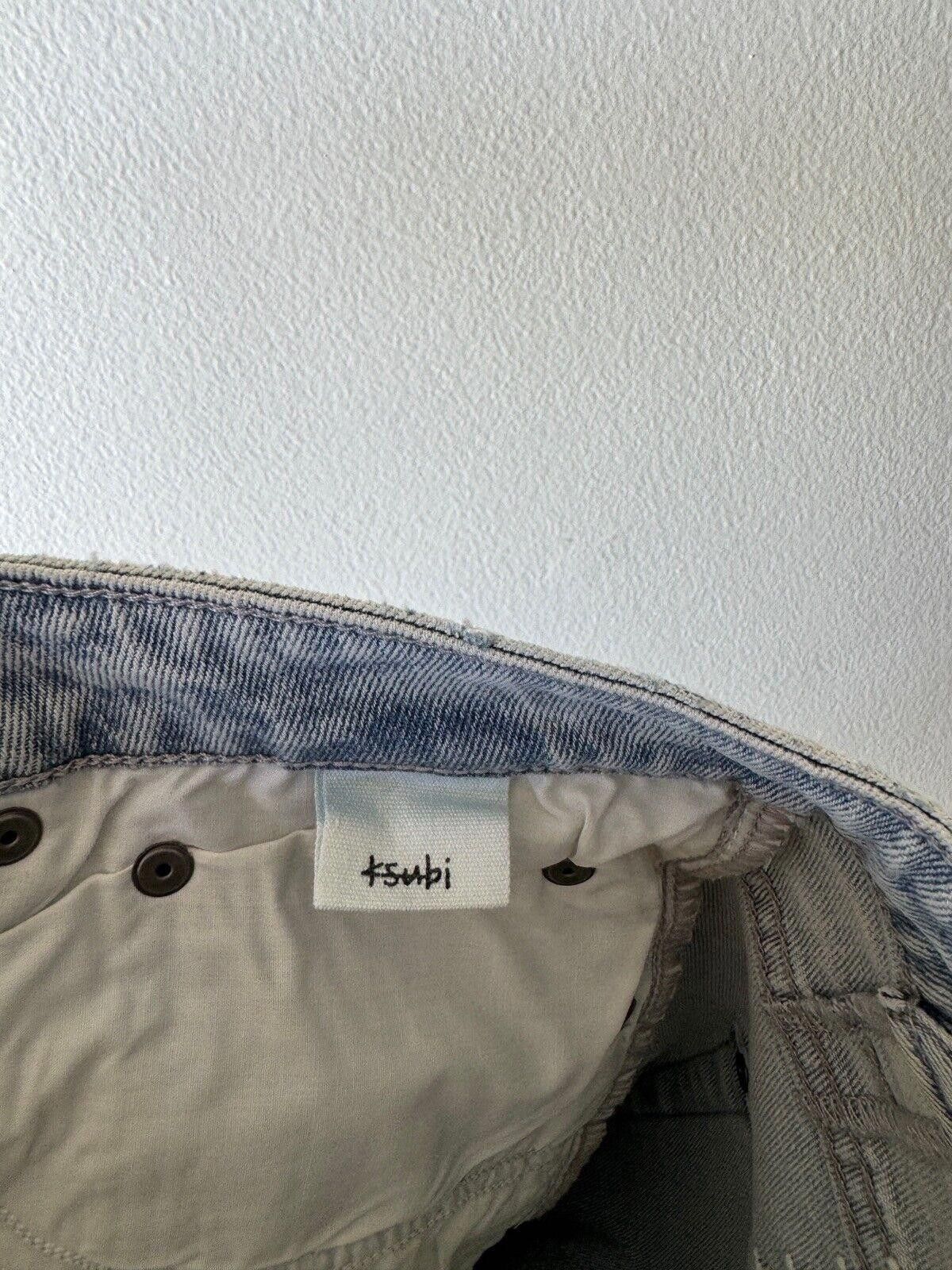 Ksubi new Ksubi mens denim jean chitch 32 light blue super cold Size US 32 / EU 48 - 8 Thumbnail