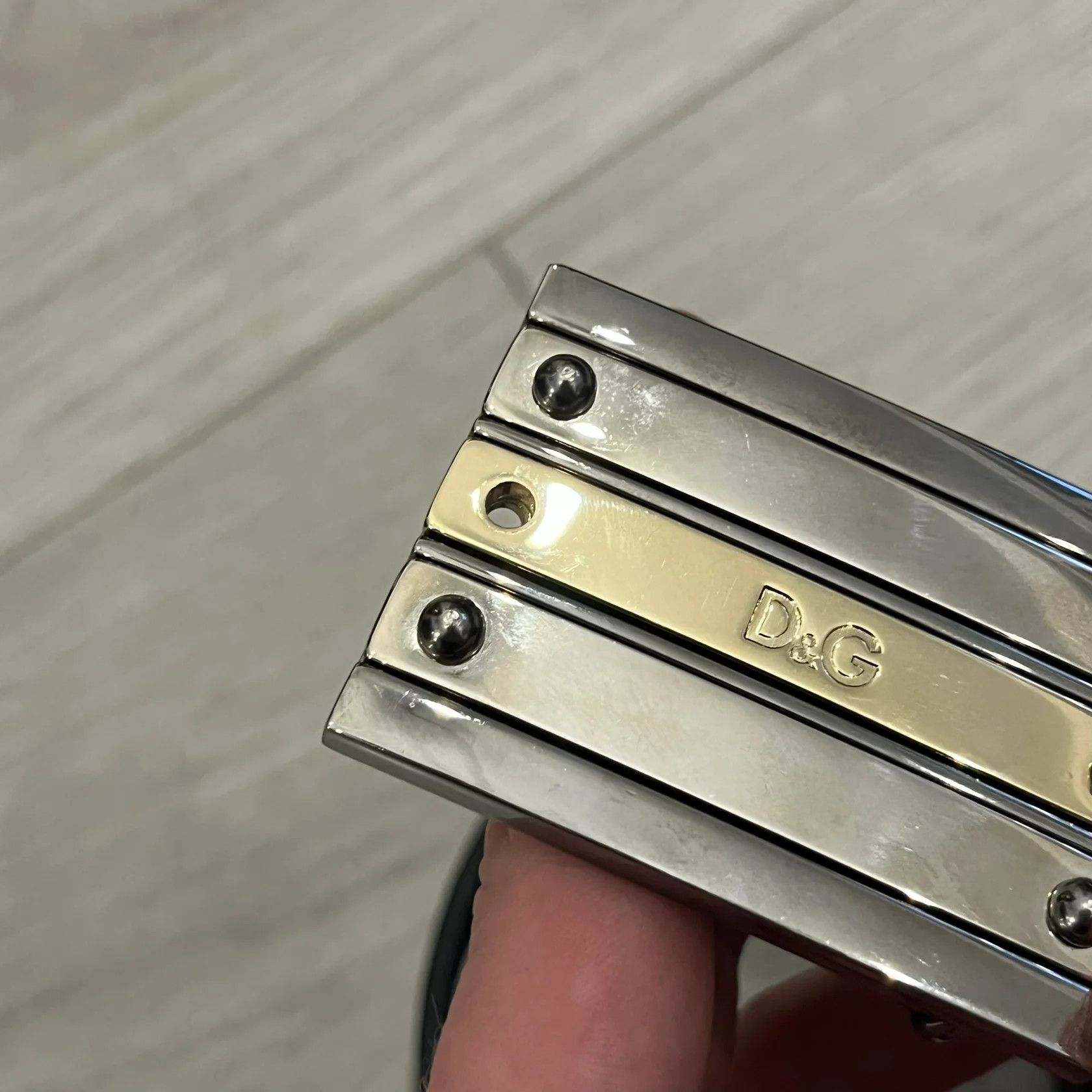 Dolce & Gabbana Dolce & Gabbana 2000's Silver/Gold Bars Belt Size ONE SIZE - 3 Thumbnail