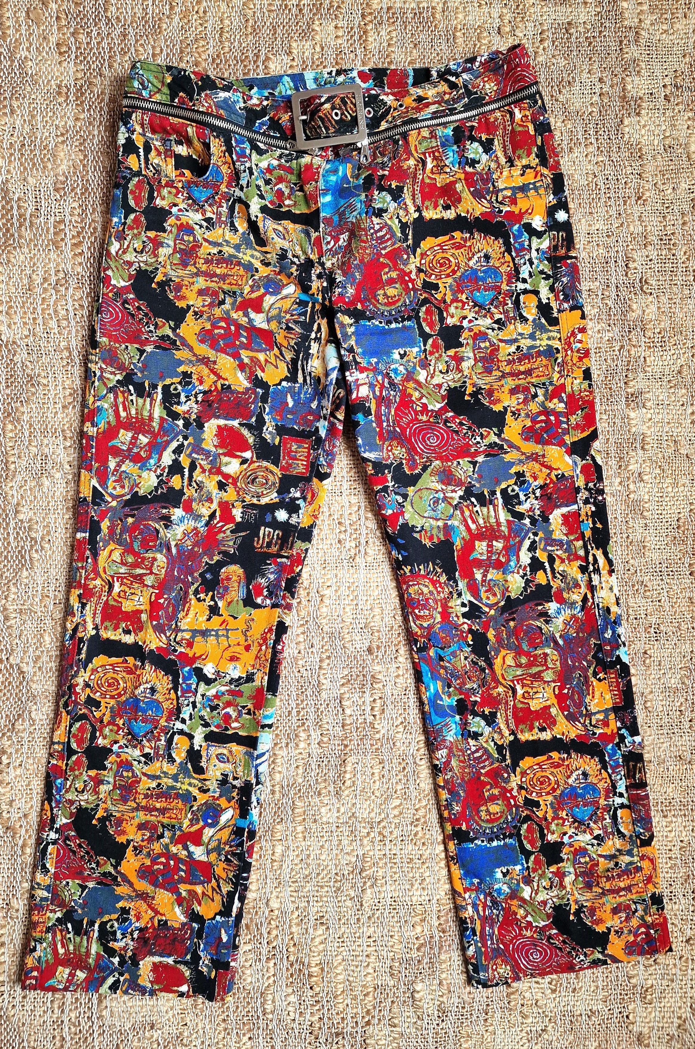 Jean Paul Gaultier Jean Paul Gaultier Basquiat Painting Art Men Pants Trousers Size US 30 / EU 46 - 2 Thumbnail