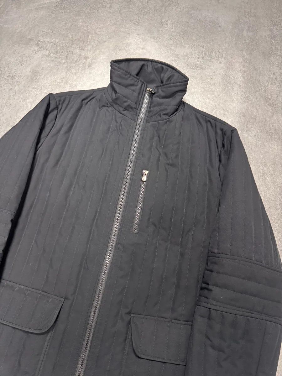 Armani Collezioni × Vintage 2000s Armani Padded Lines Black Coat Size US M / EU 48-50 / 2 - 2 Thumbnail