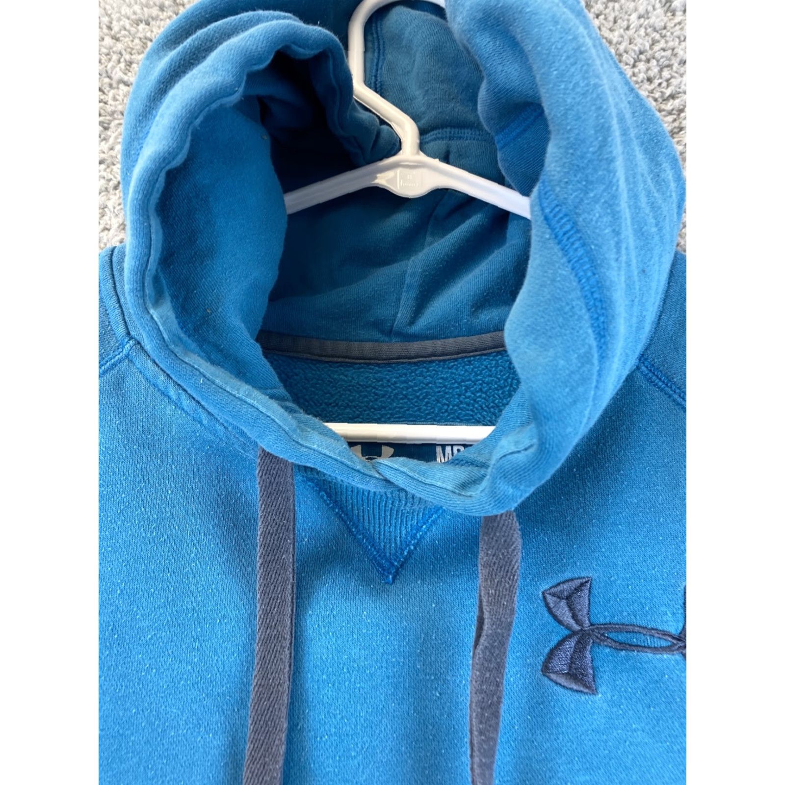 Under Armour Under Armour Hoodie Shirt Mens M Blue Pullover Hooded Sweatshirt 60-8 Size US M / EU 48-50 / 2 - 3 Thumbnail