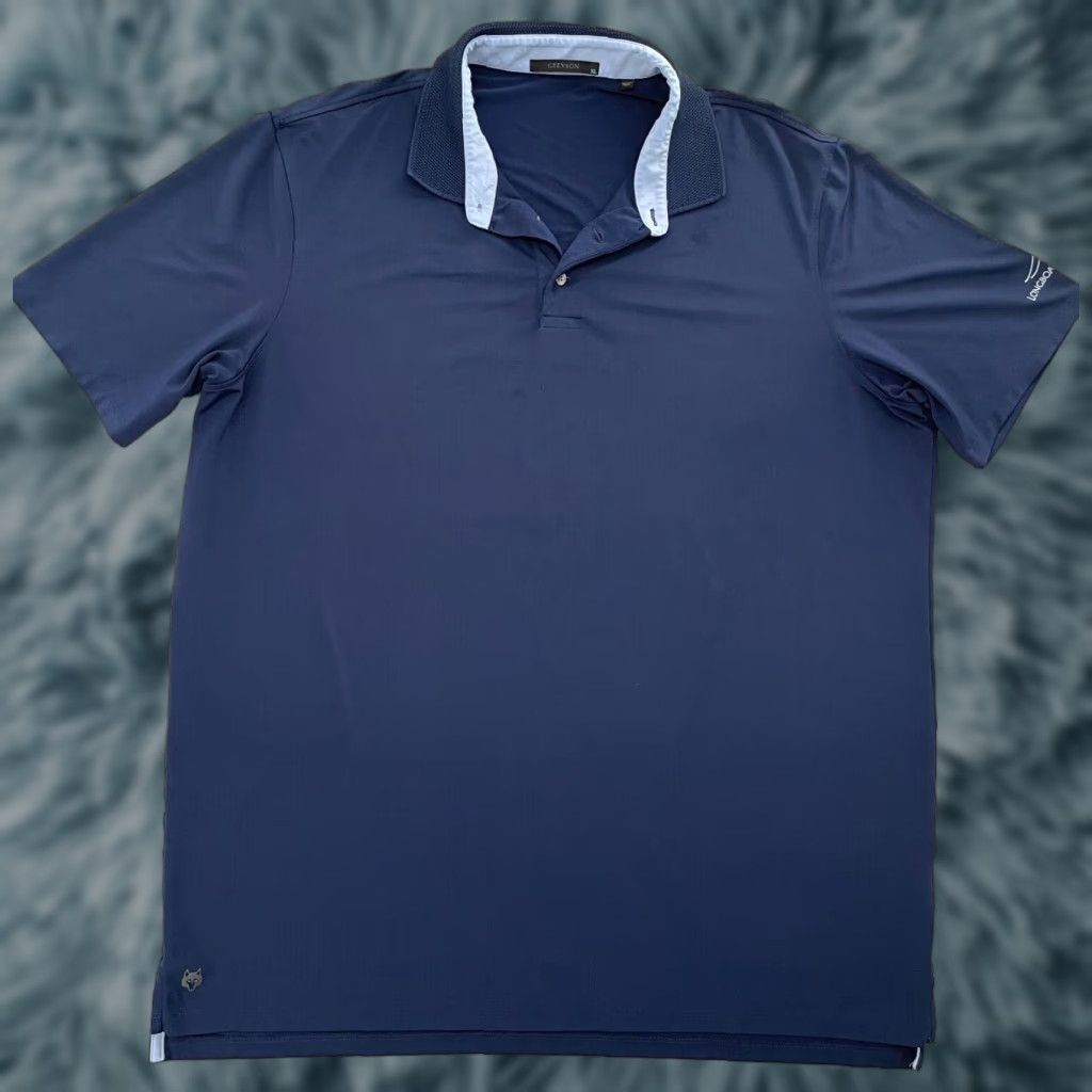 Vintage VINTAGE Greyson Polo Shirt Adult XL Blue Short Sleeve Button Logo Performance Golf Mens Size US XL / EU 56 / 4 - 1 Thumbnail