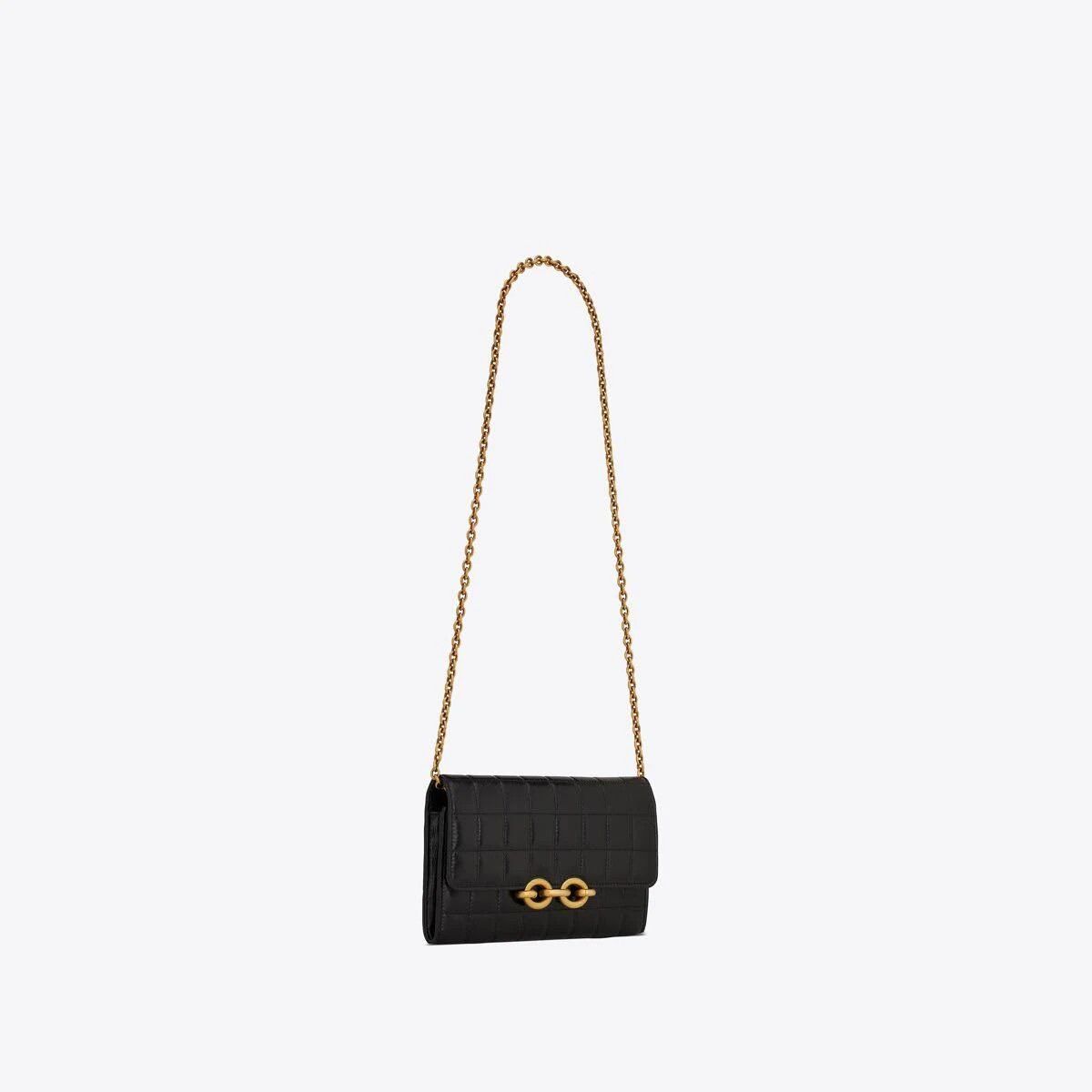 Saint Laurent Paris o1s1wg110924 Size: OS / Le Maillon Chain Wallet in Black Size ONE SIZE - 2 Thumbnail