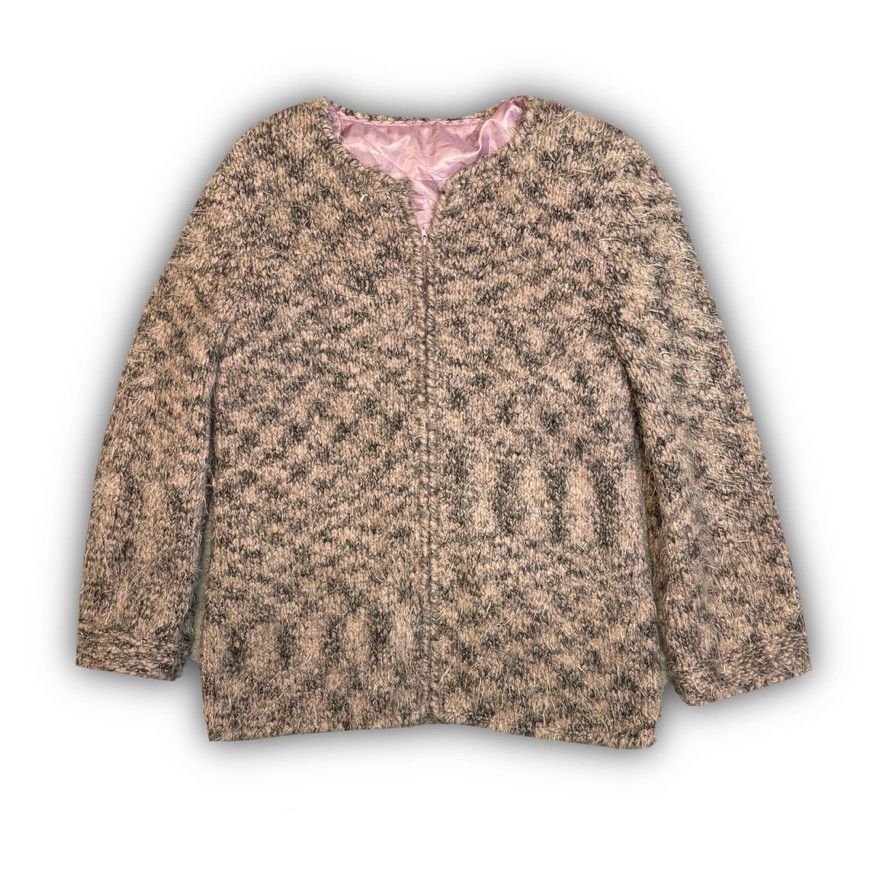 Other One-of-a-Kind Pink Bouclé Knit Zip Jacket Size L / US 10 / IT 46 - 1 Thumbnail