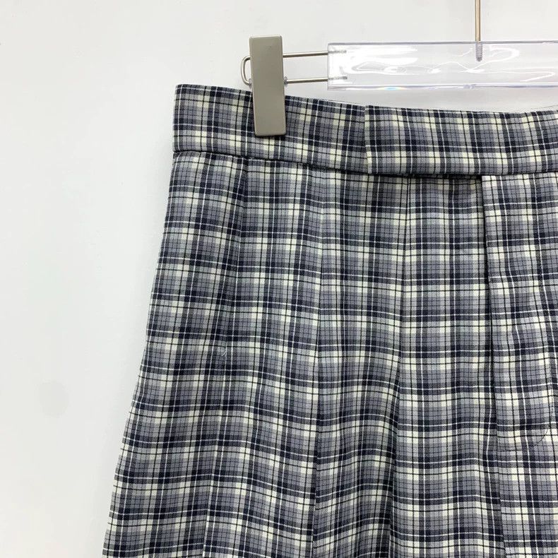 Thom Browne Thom browne Size 1 Gray plaid wool pleated skirt 2505-Next Size 25" / US 0 / IT 36 - 3 Thumbnail