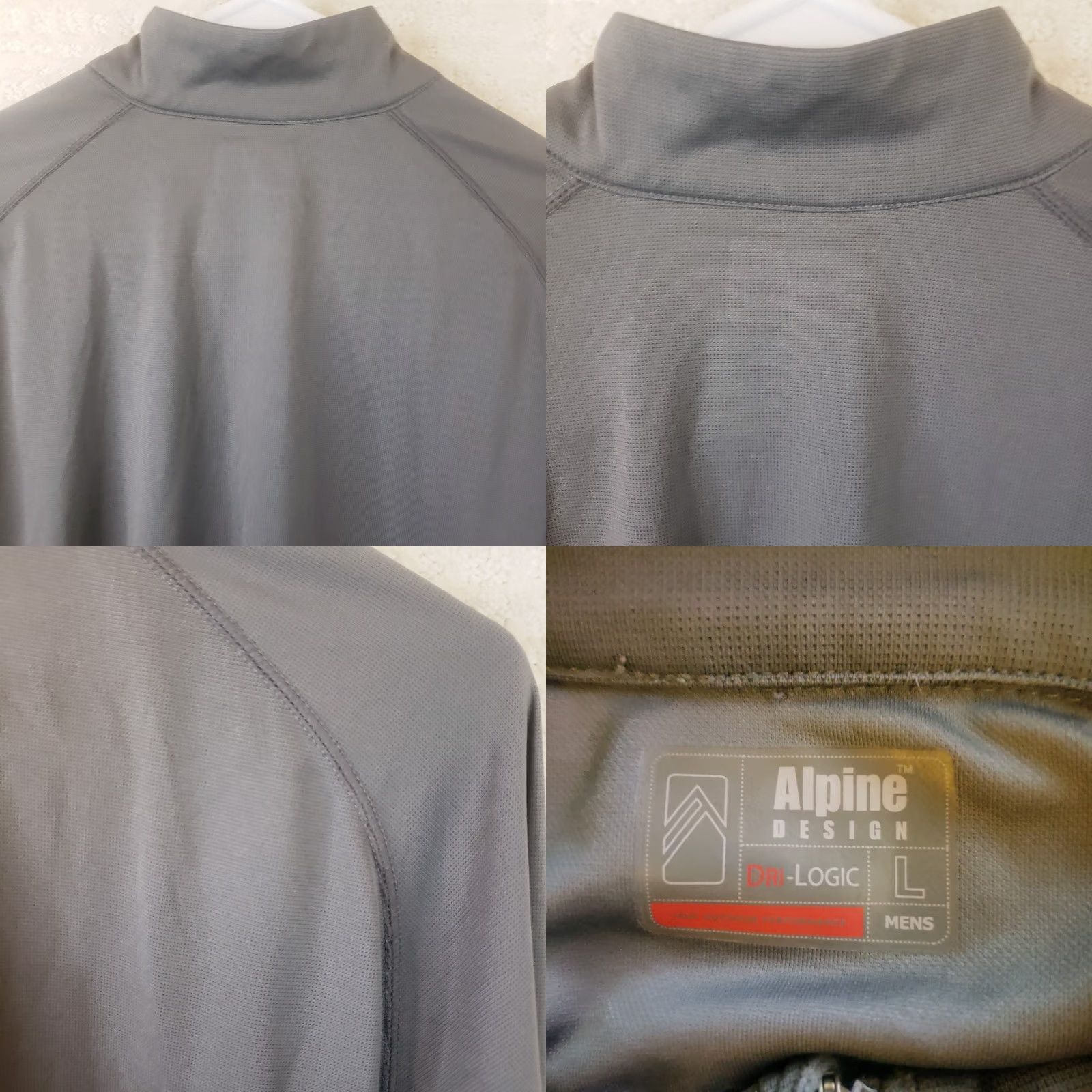 Vintage VINTAGE Alpine Design DRI-LOGIC Pullover Long Sleeve Mock Neck 1/4 Zip Men L Gray Size US L / EU 52-54 / 3 - 8 Thumbnail