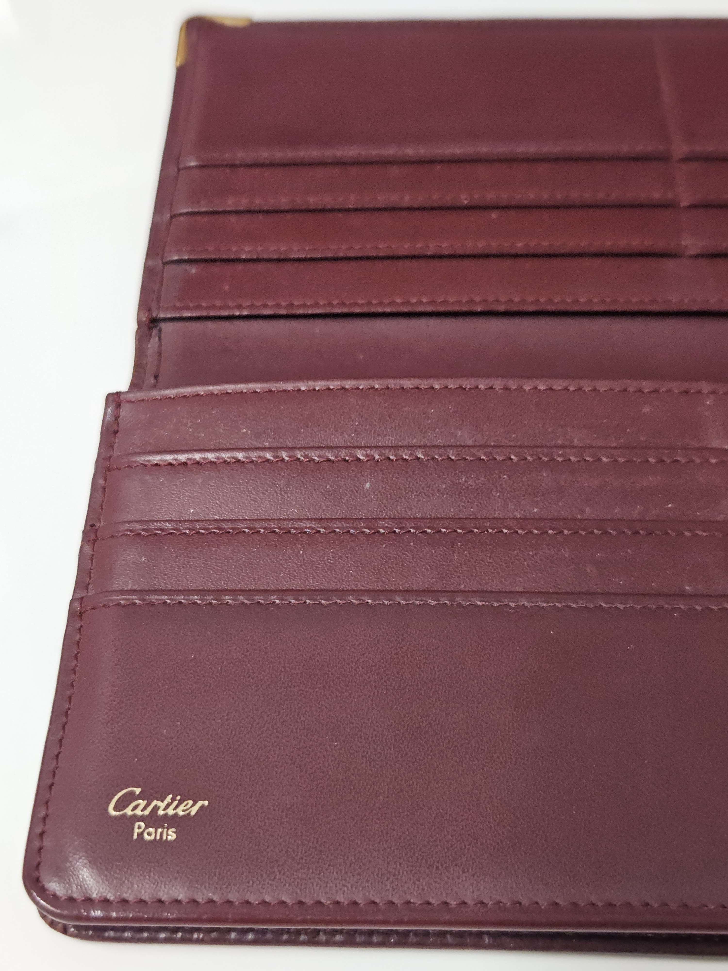 Cartier Cartier Long Wallet - Burgundy Leather Size ONE SIZE - 7 Thumbnail