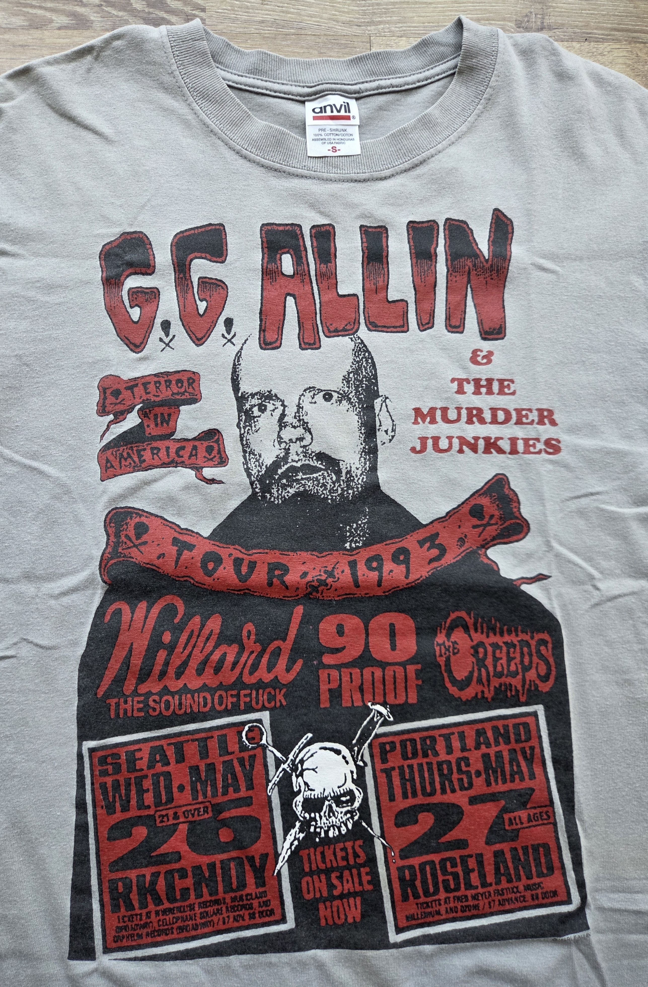 Band Tees Vintage y2k GG ALLIN The Murder Junkies Punk Rock Shirt Band Size US S / EU 44-46 / 1 - 3 Thumbnail