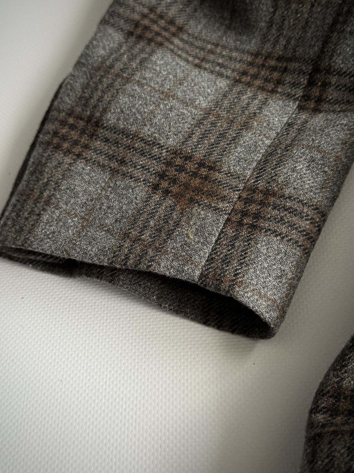 Hackett Hackett London Fancy Gray Check Wool Blazer Size 42R - 9 Thumbnail