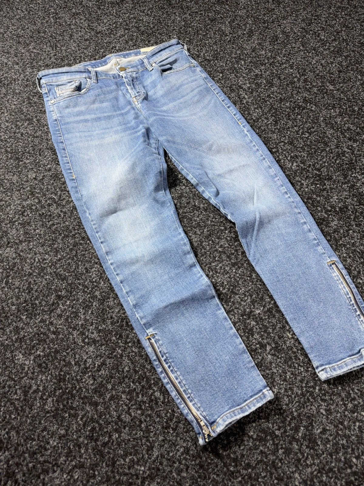 Diesel Luxury 00s Diesel Slandy-Zip Super Skinny Zip Jeans Punk Y2K Size 31" - 2 Thumbnail