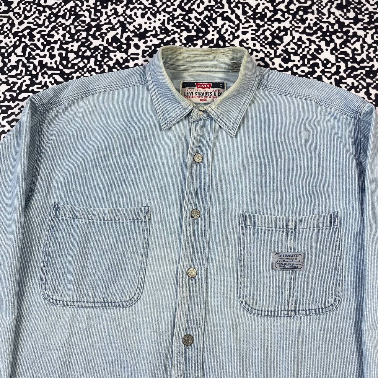Levi's Vintage Clothing Vintage 90s Levis Rare Western Work Wear Style Shirt Size US L / EU 52-54 / 3 - 4 Thumbnail