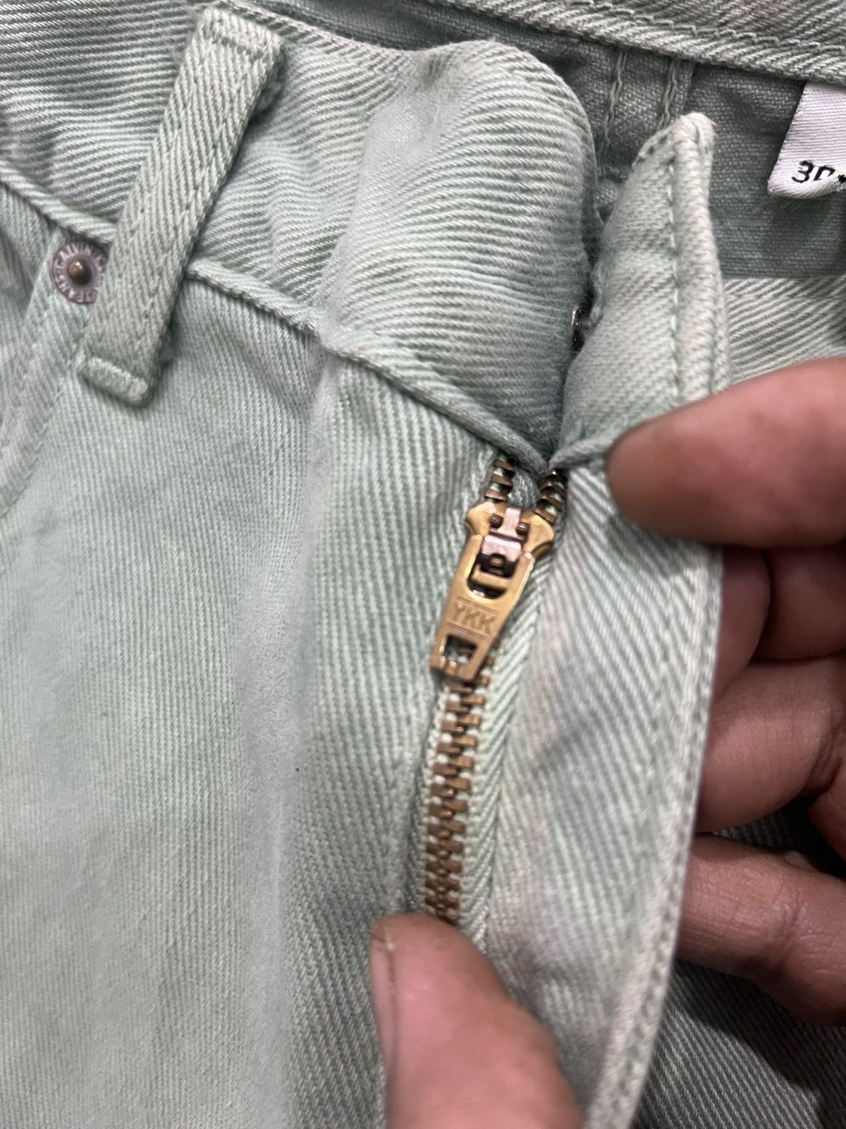 Calvin Klein Vintage 90s Calvin Klein Out Baggy Fit Denim Jeans Green Size US 30 / EU 46 - 5 Thumbnail