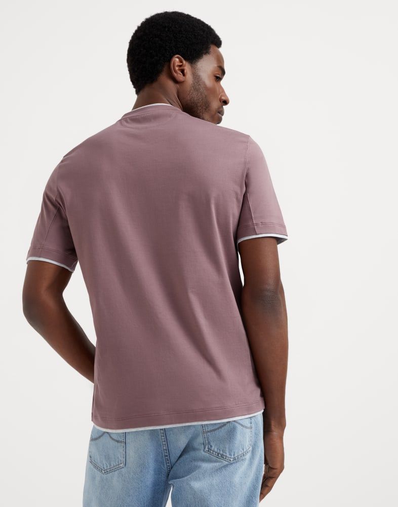 Brunello Cucinelli o1w1db10825 T-Shirt in Purple Size US M / EU 48-50 / 2 - 5 Thumbnail