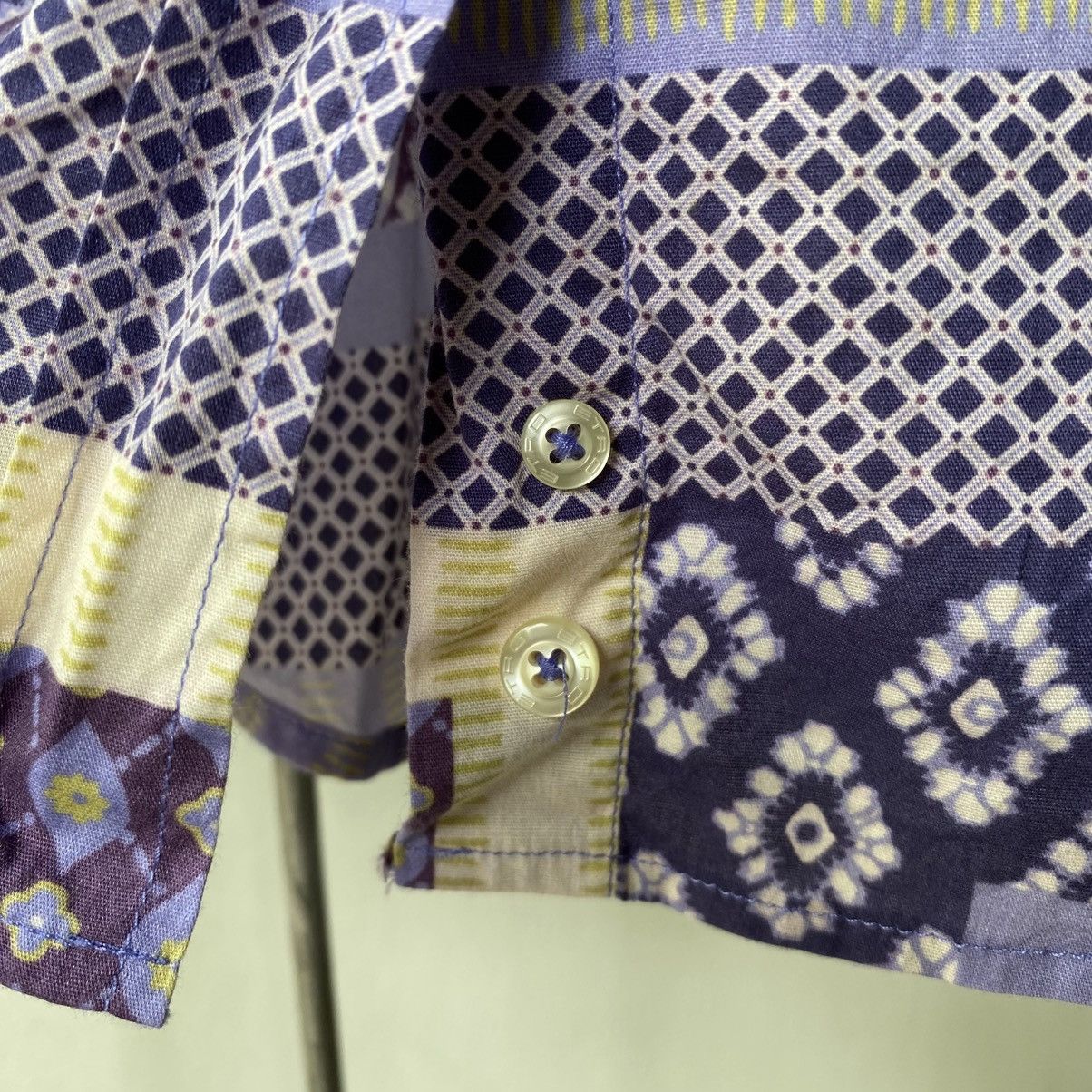 Etro Etro Purple Patchwork Print Long Sleeve Shirt Size XS / US 0-2 / IT 36-38 - 14 Thumbnail